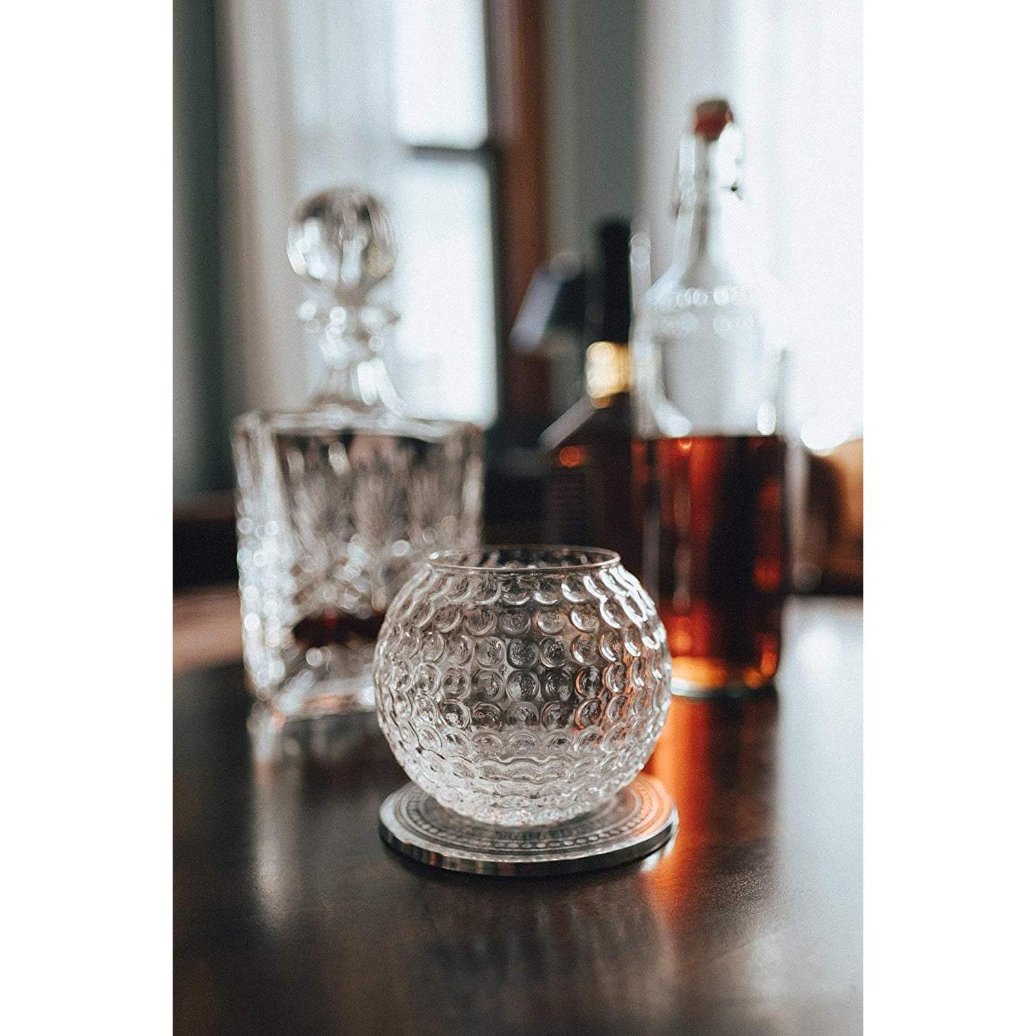 Vasos de Whisky Gemsho Glass - Set de 2 - 10 Onzas - Pelota de Golf