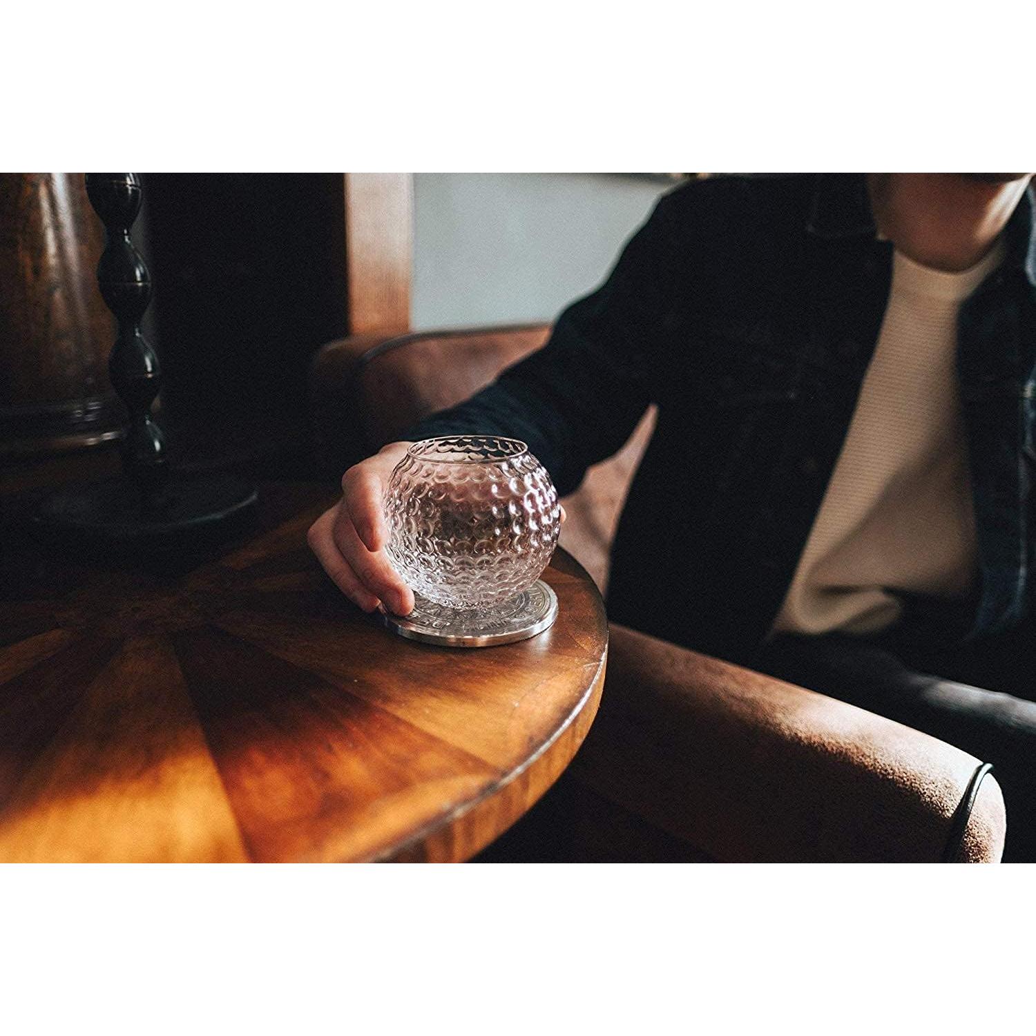 Vasos de Whisky Gemsho Glass - Set de 2 - 10 Onzas - Pelota de Golf