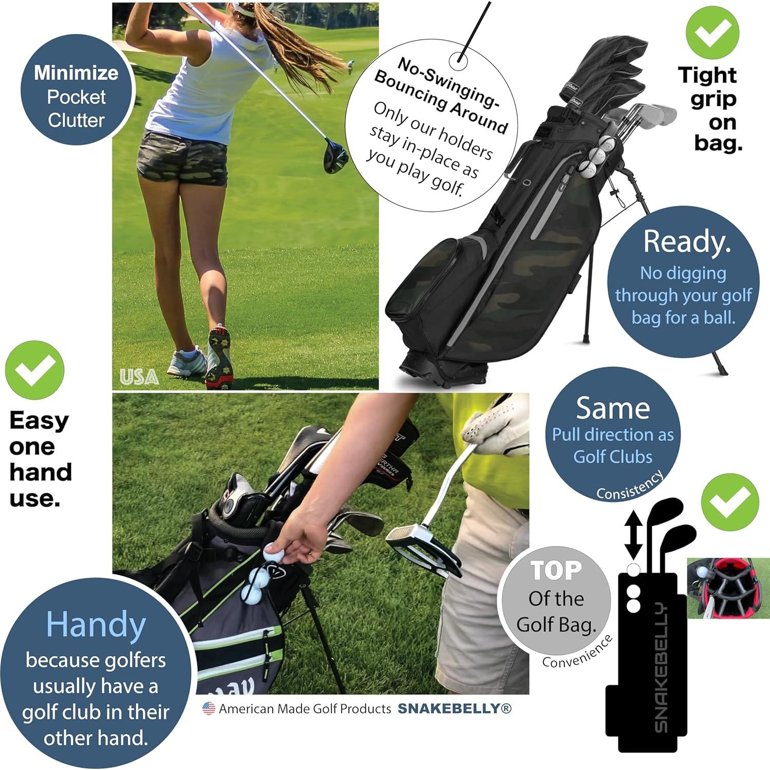 Soporte para Pelotas de Golf SnakeBelly Pro - Liberación Rápida