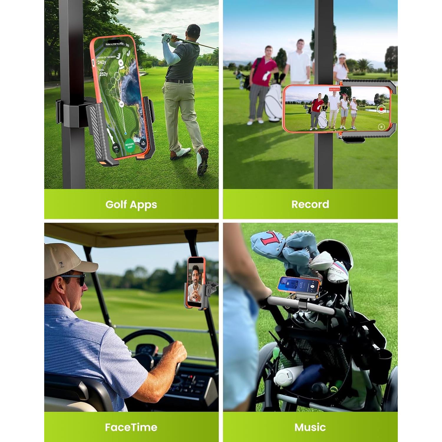 Soporte para Teléfono de Carrito de Golf Smerkod PH-S11 - Antideslizante