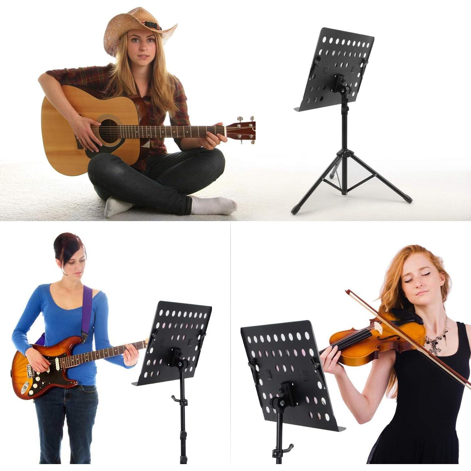 Soporte de Partituras Klvied con Colgador de Violín y Luz LED