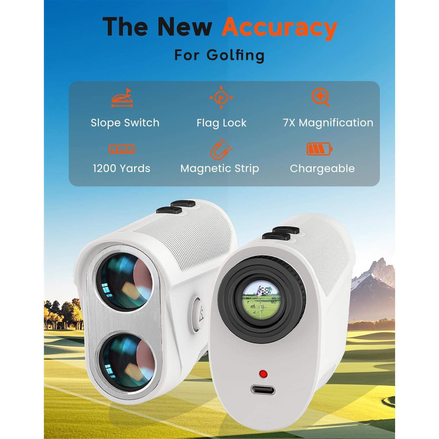 Buscador de Distancia de Golf HENYU SH003-A 1097m 7X USB-C