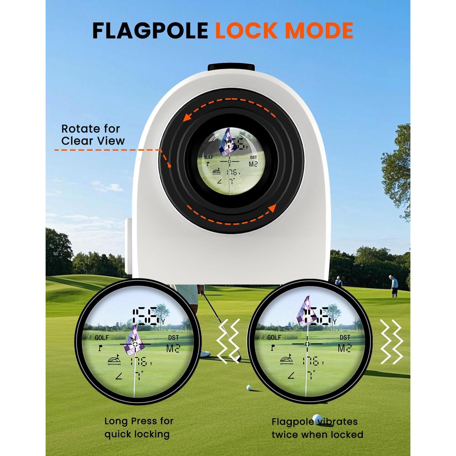 Buscador de Distancia de Golf HENYU SH003-A 1097m 7X USB-C