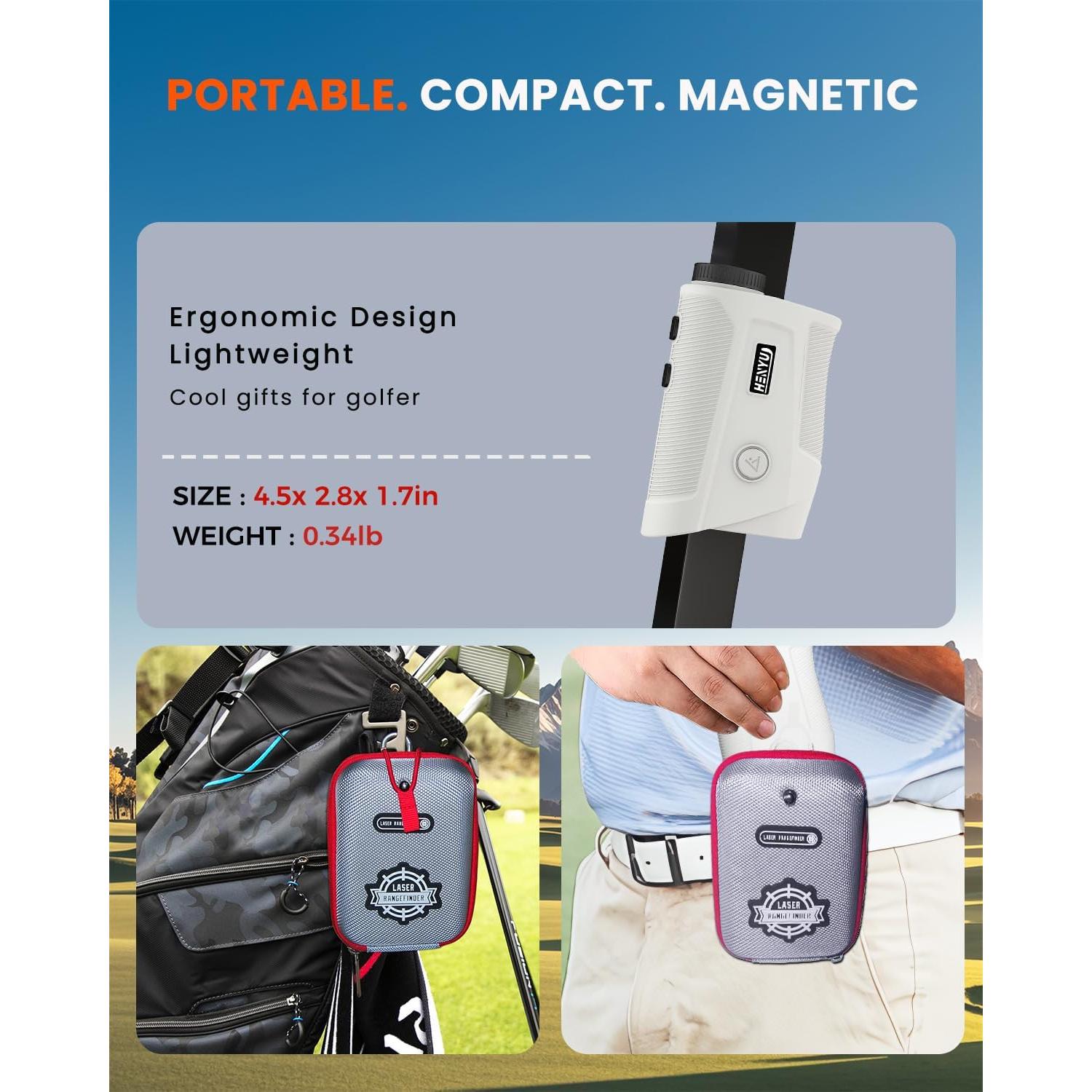 Buscador de Distancia de Golf HENYU SH003-A 1097m 7X USB-C