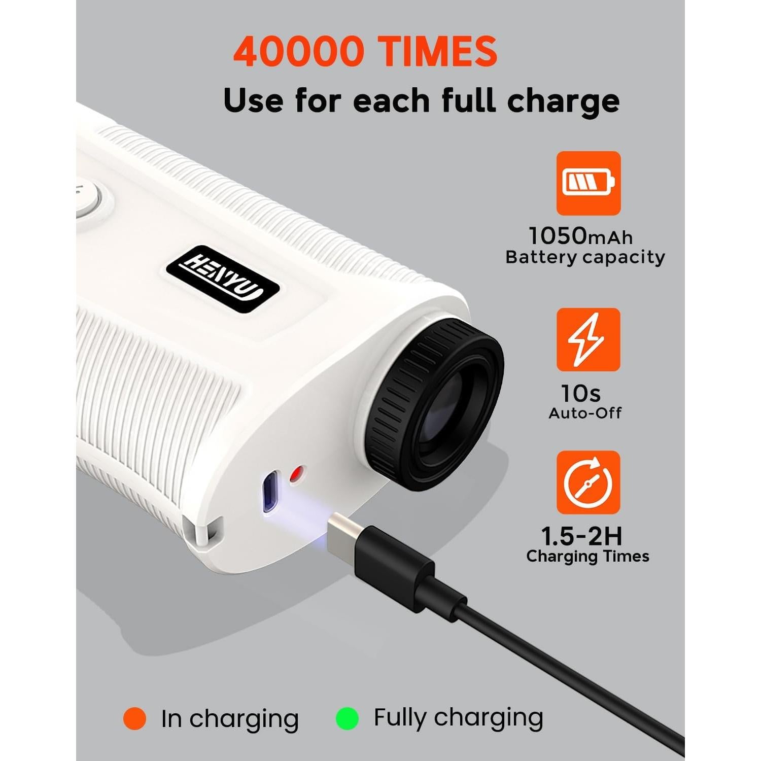 Buscador de Distancia de Golf HENYU SH003-A 1097m 7X USB-C