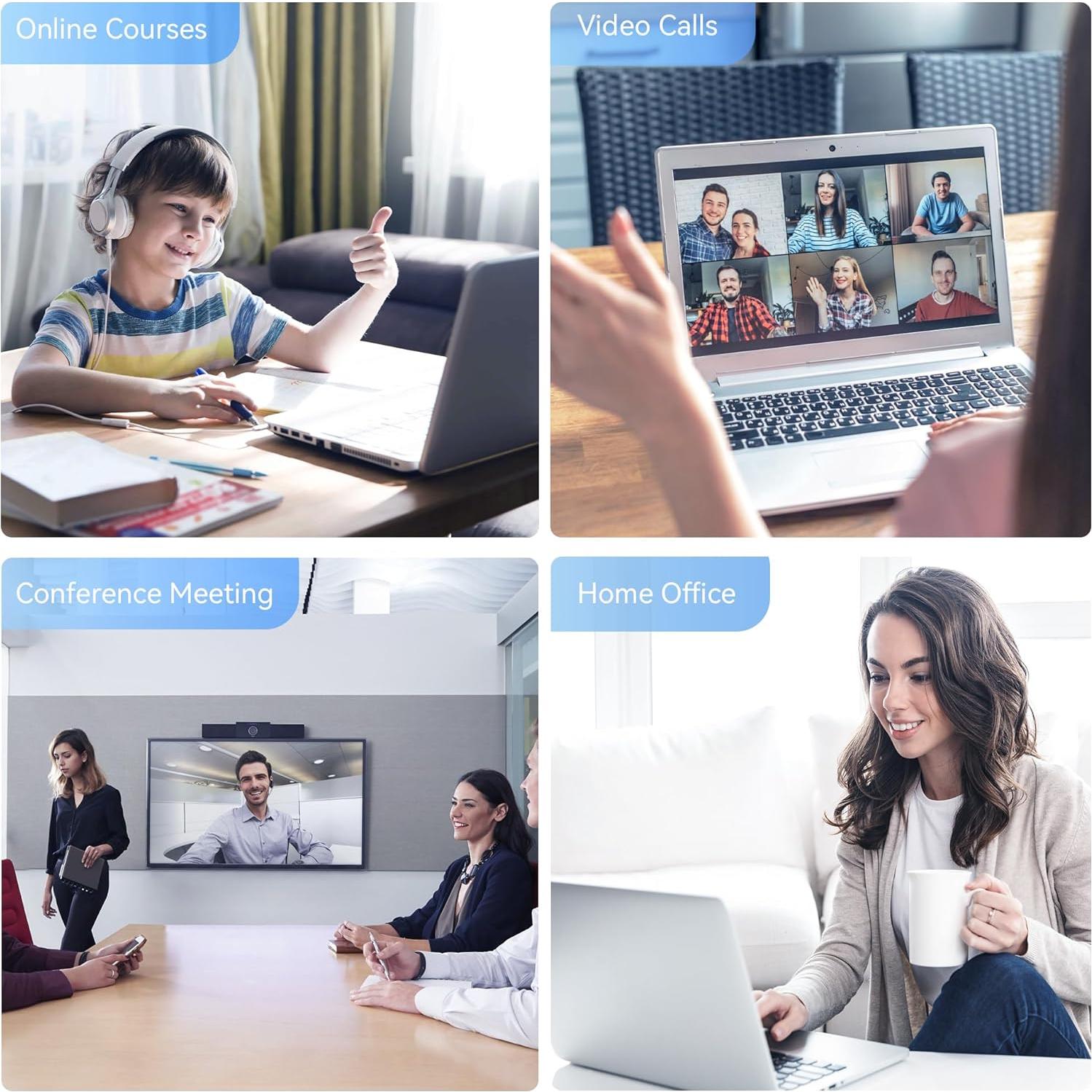 Tenveo Conference Speaker with Microphone, Bluetooth/Wireless/USB omnidirectional Speakerphone Noise Cancelling Conference Call 360° Pickup for Zoom MicroTeams OBS for 10~12 People Online Meeting