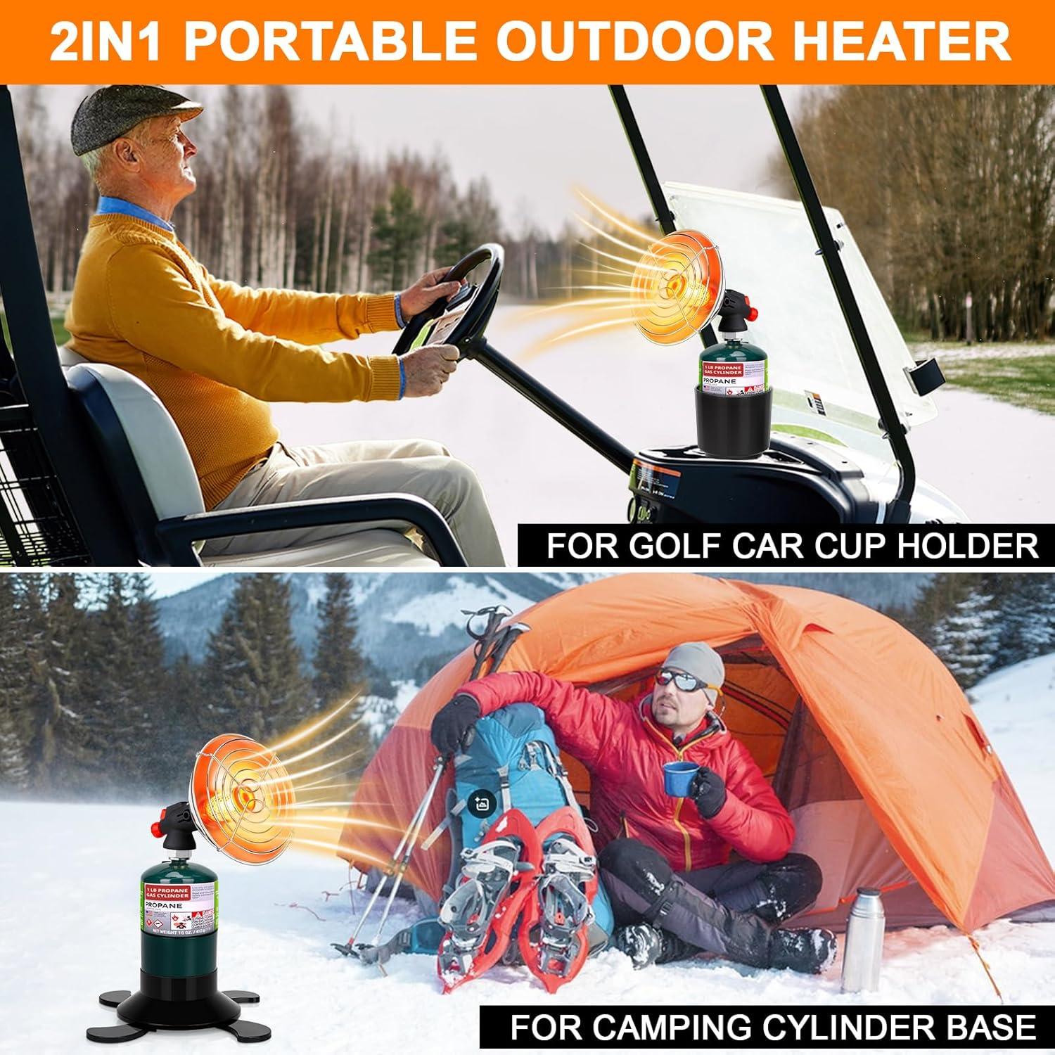 Calentador de Propano Portátil HEATHIVE para Carrito de Golf