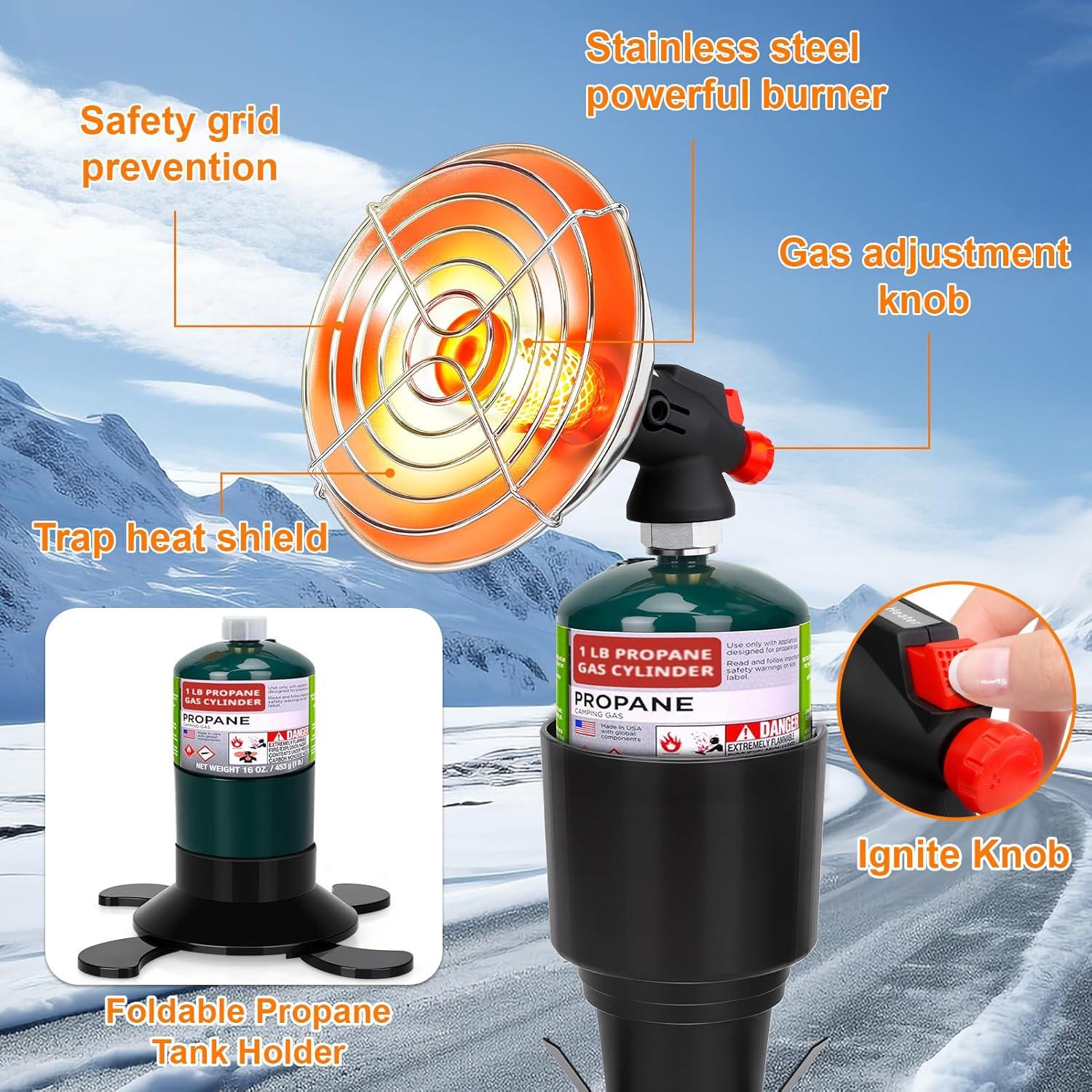 Calentador de Propano Portátil HEATHIVE para Carrito de Golf