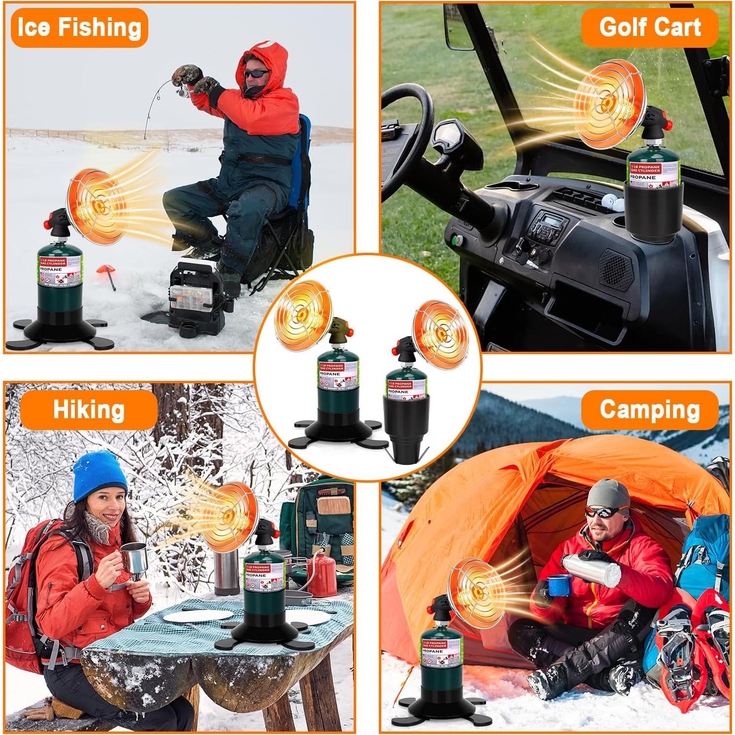 Calentador de Propano Portátil HEATHIVE para Carrito de Golf