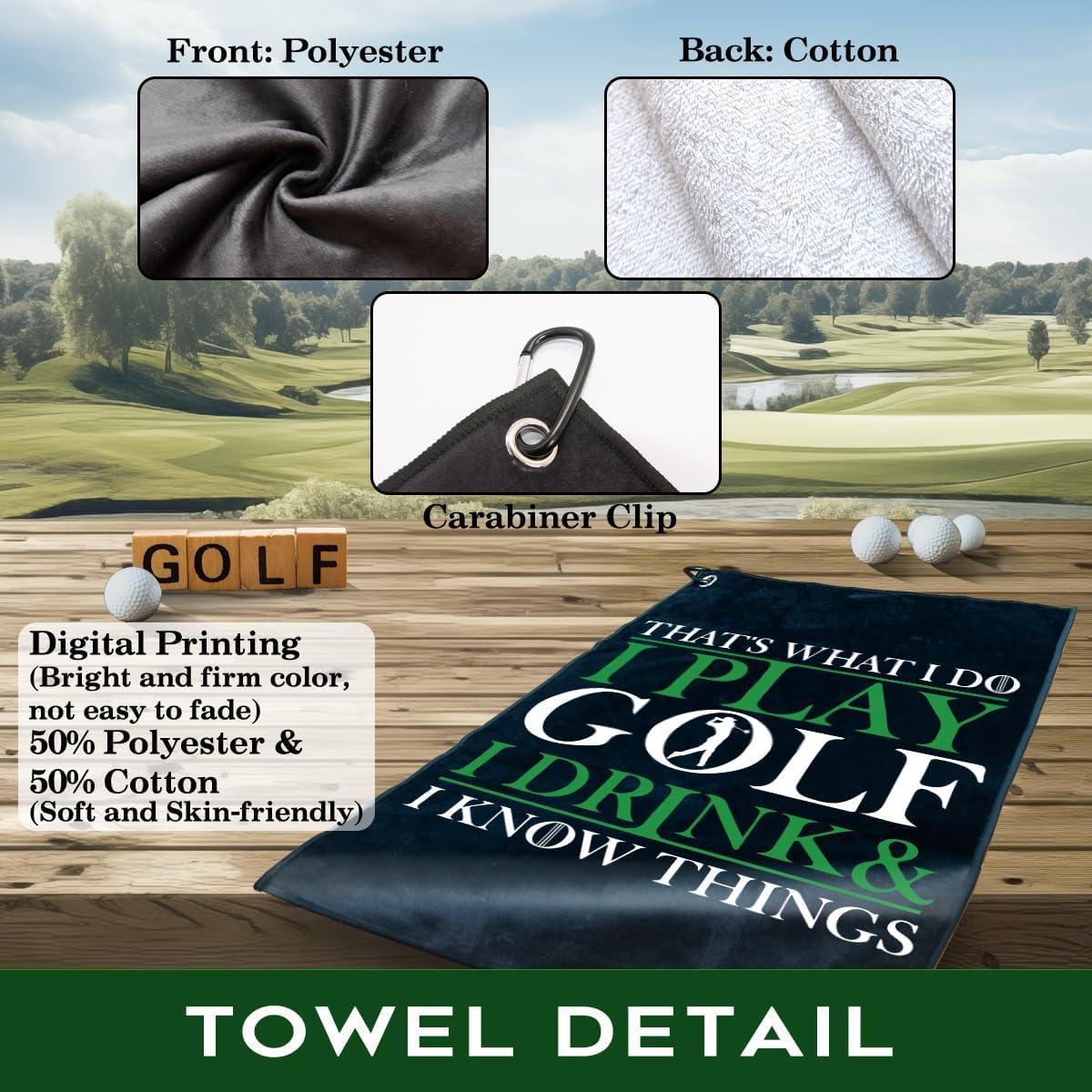 Toalla de Golf Rofiowa OGT 60x40 cm, Poliester y Algodón