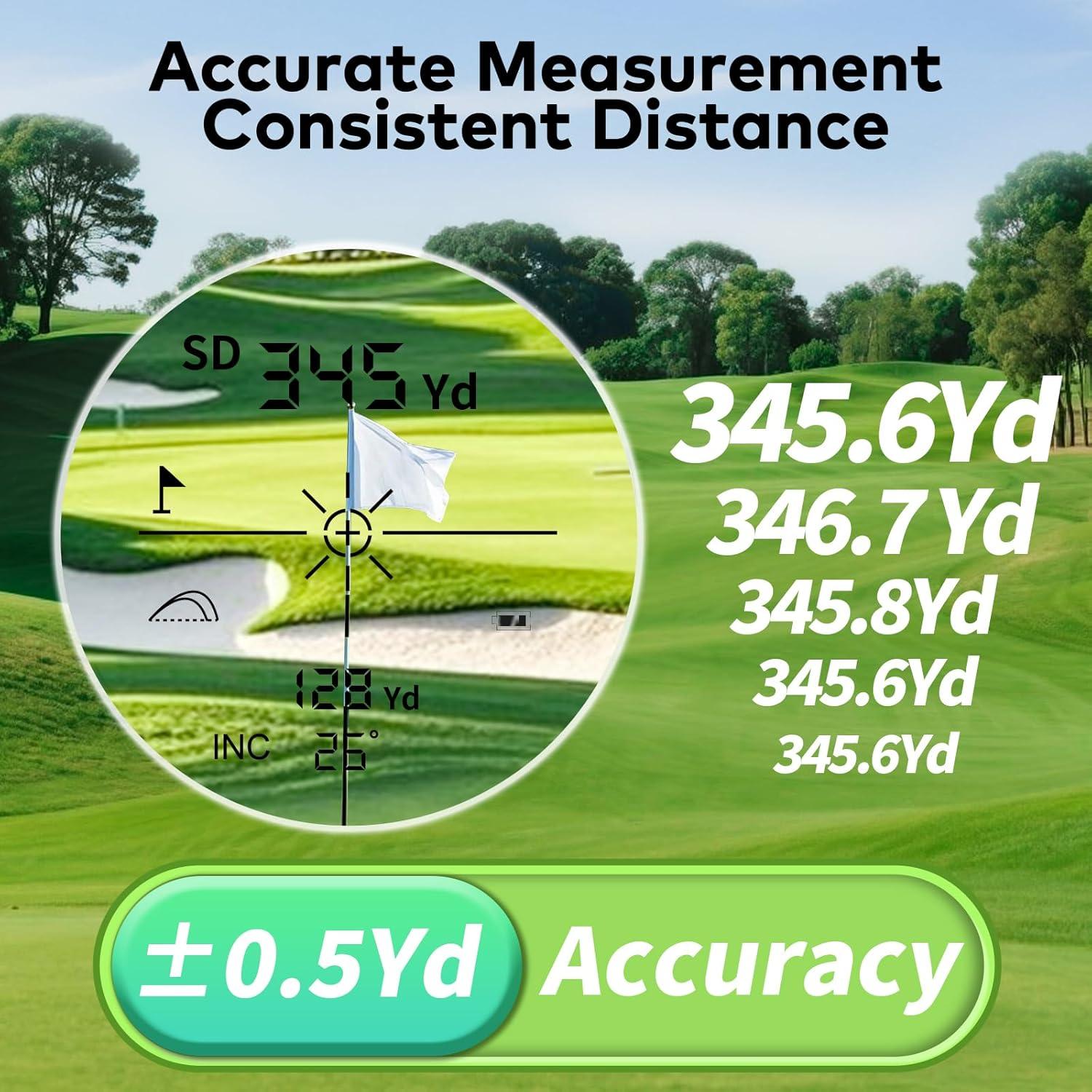 Buscador de Rango Láser MOESAPU F-1000S 1200 Yardas Golf