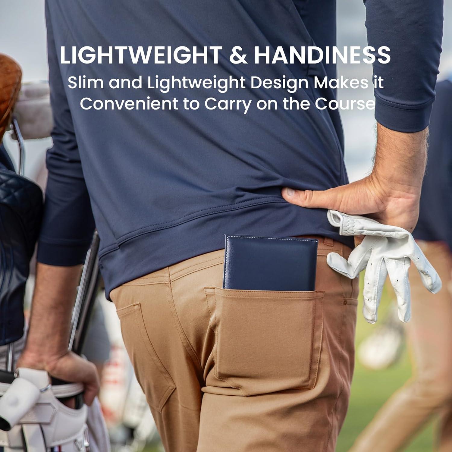 Funda de Tarjeta de Puntuación de Golf FINGER TEN SCH01 Cuero Marino