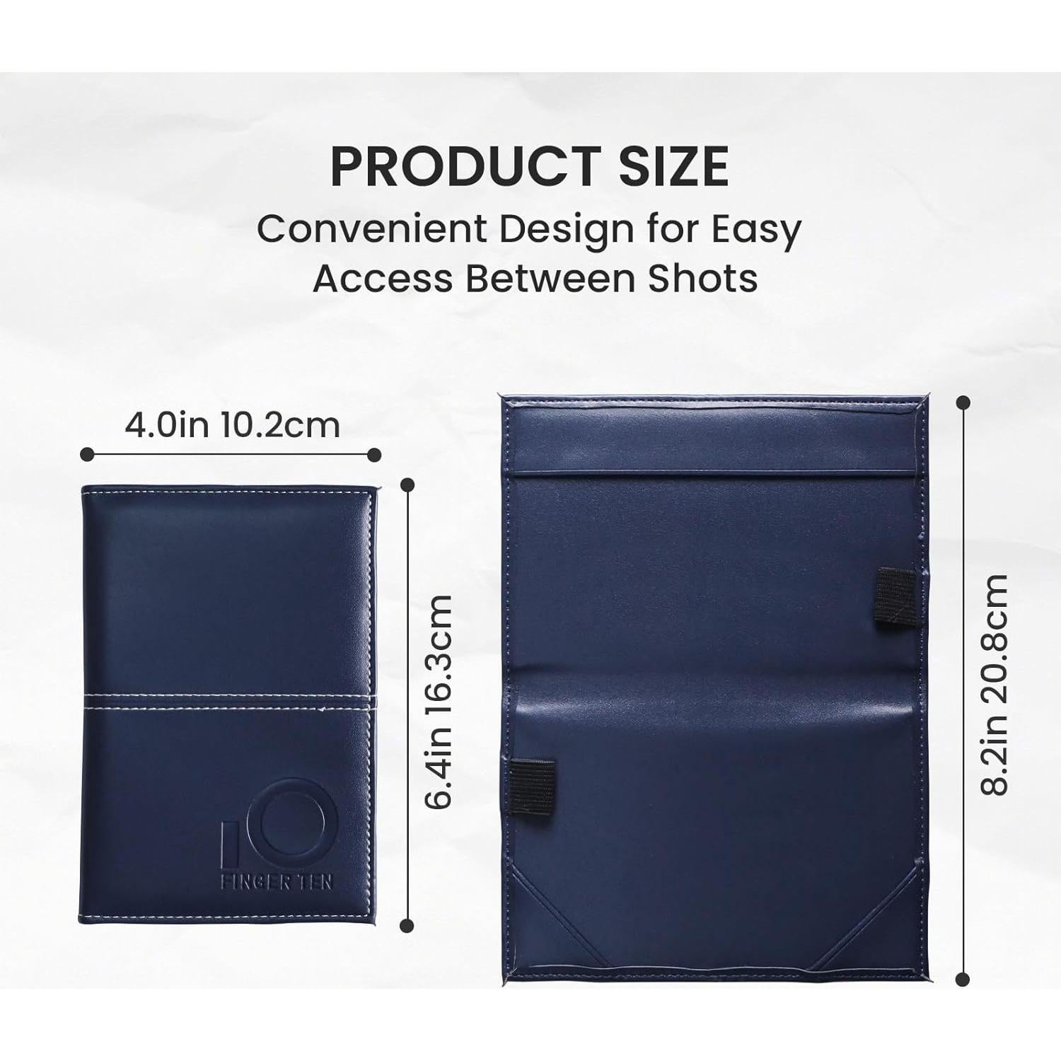 Funda de Tarjeta de Puntuación de Golf FINGER TEN SCH01 Cuero Marino