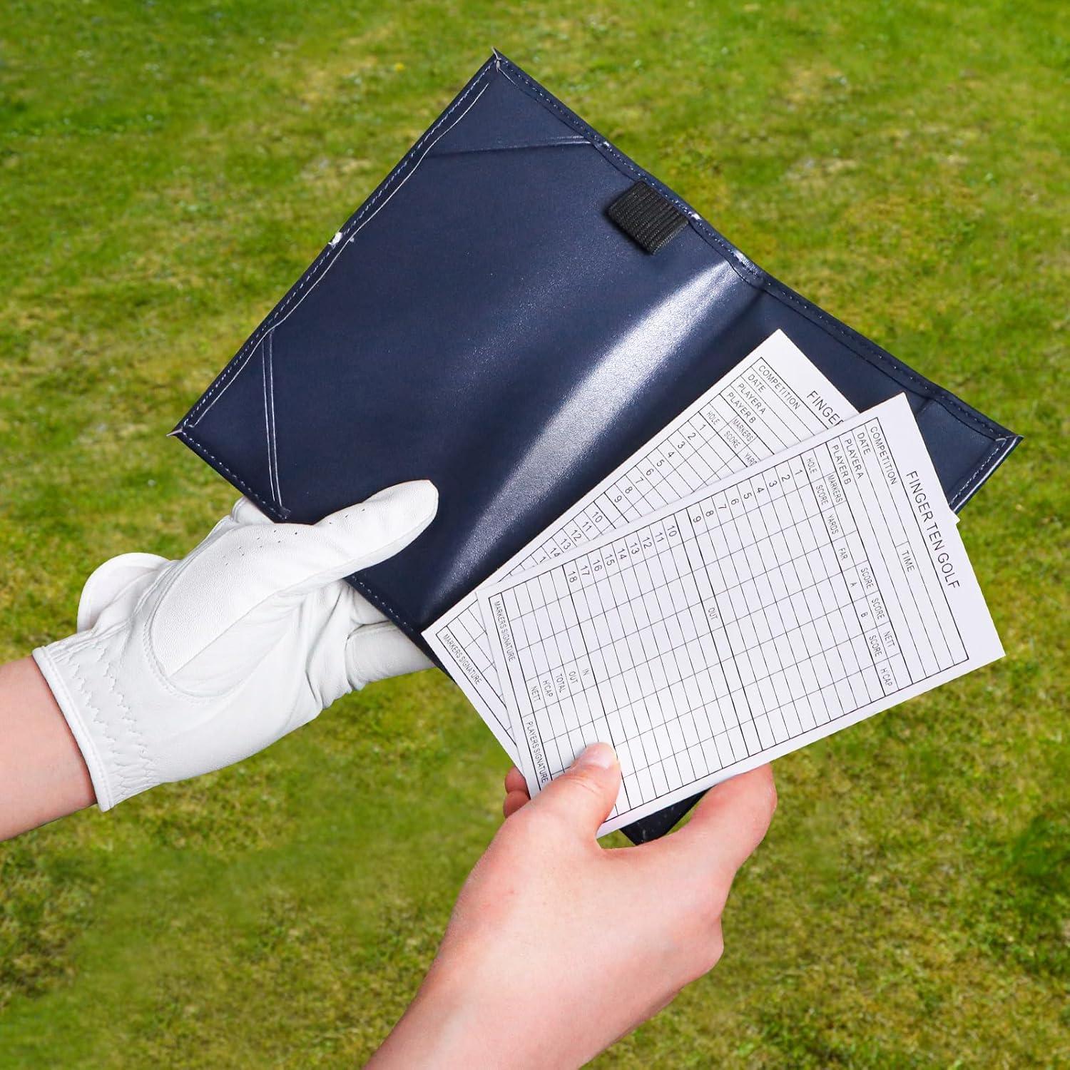 Funda de Tarjeta de Puntuación de Golf FINGER TEN SCH01 Cuero Marino