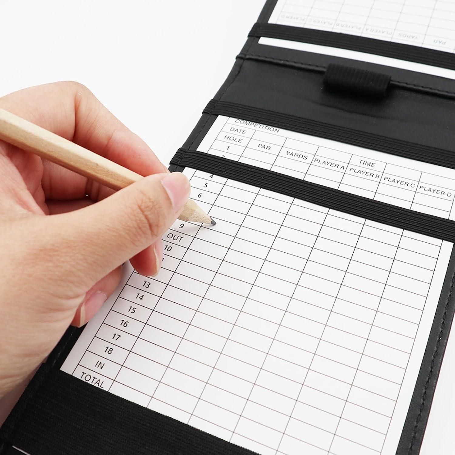 Cubierta de soporte para tarjeta de puntuación de golf Gbourly Gato Afortunado