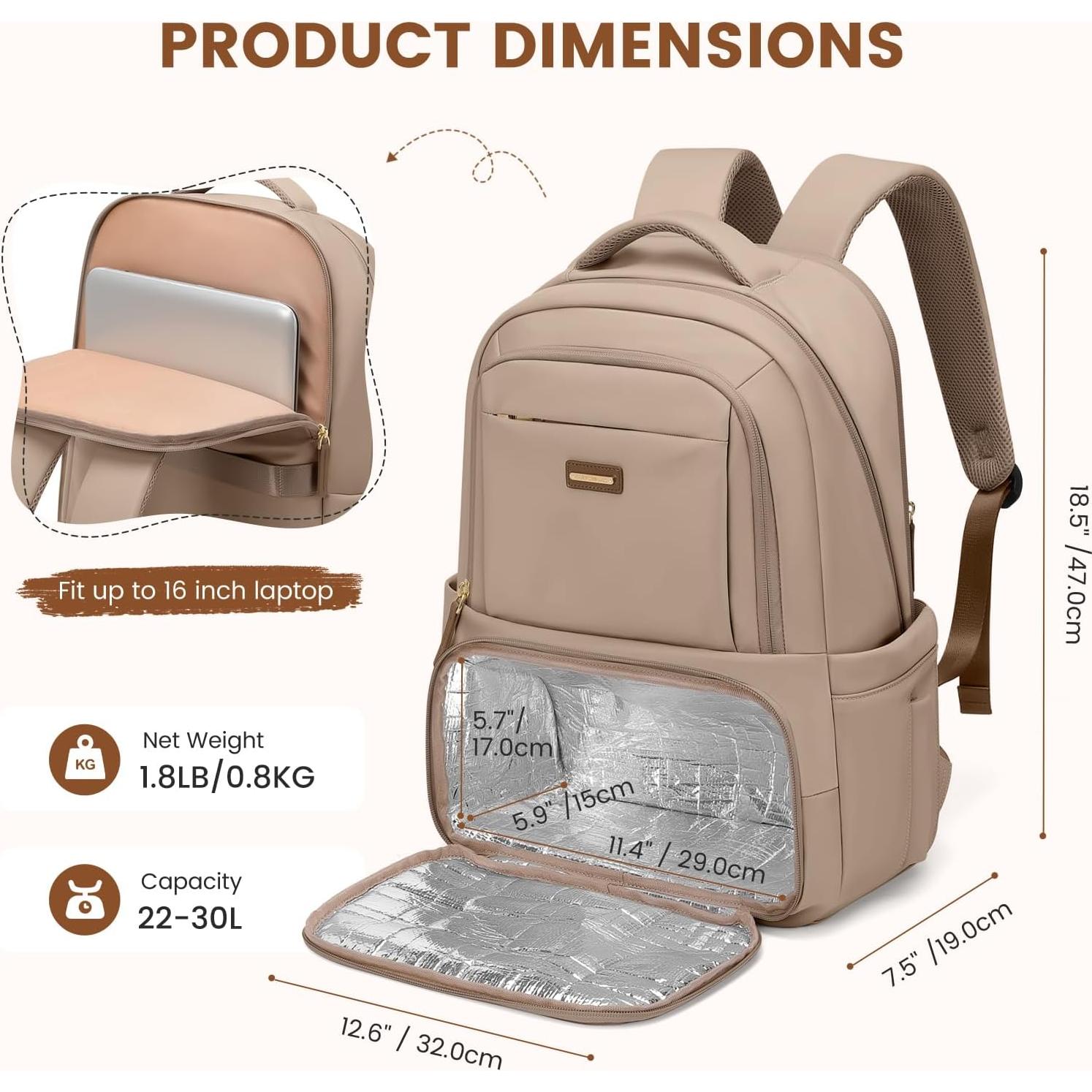 Mochila Almuerzo 30L GOLF SUPAGS 16" Compartimento Térmico