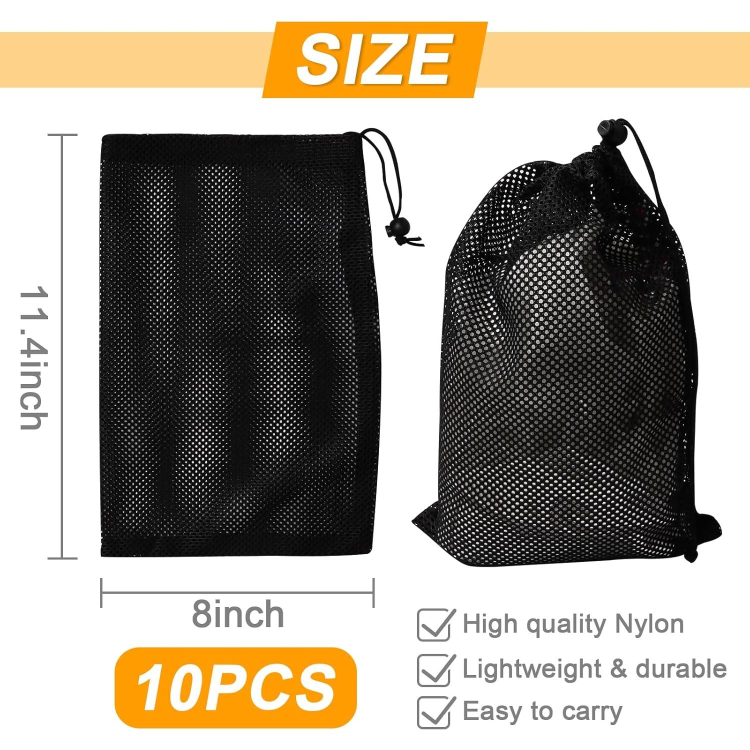 10 Bolsas de Malla de Nylon SBYURE 20.3 x 29 cm con Cierre