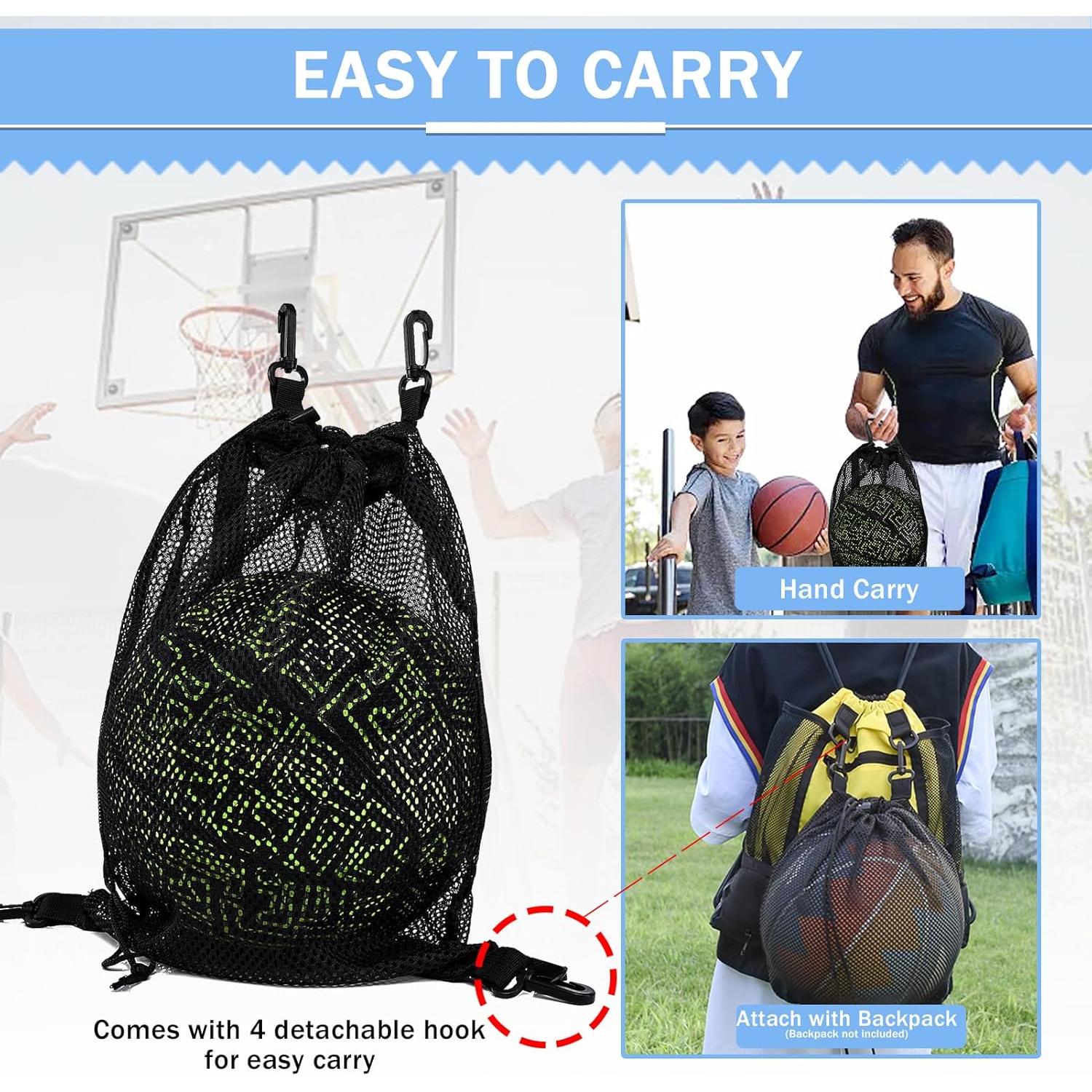 Bolsa de Deporte KAEGREEL Malla Negra 44x39 cm para Gimnasio