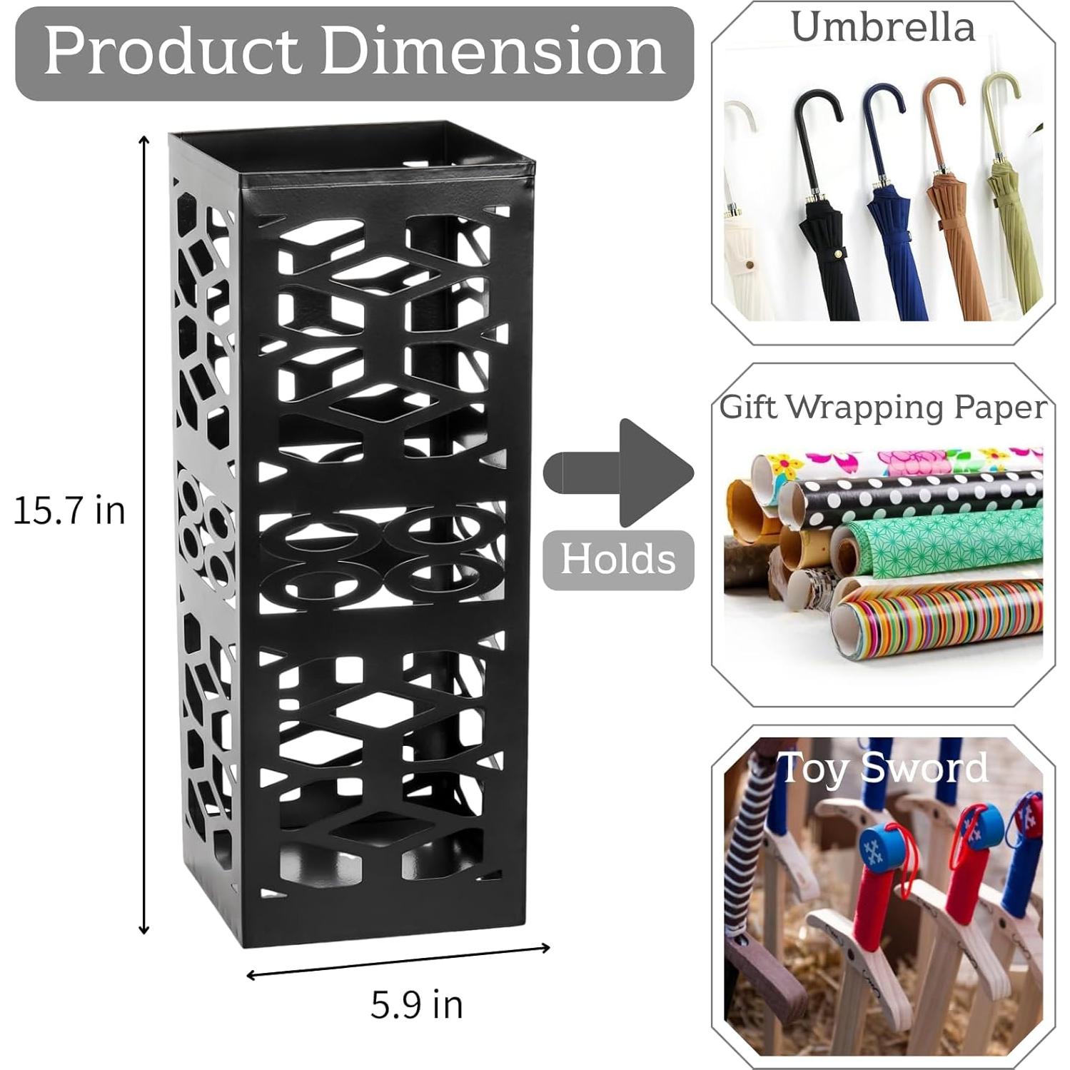 Soporte de Paraguas ZENFUN Metal Resistente al Óxido 40 cm