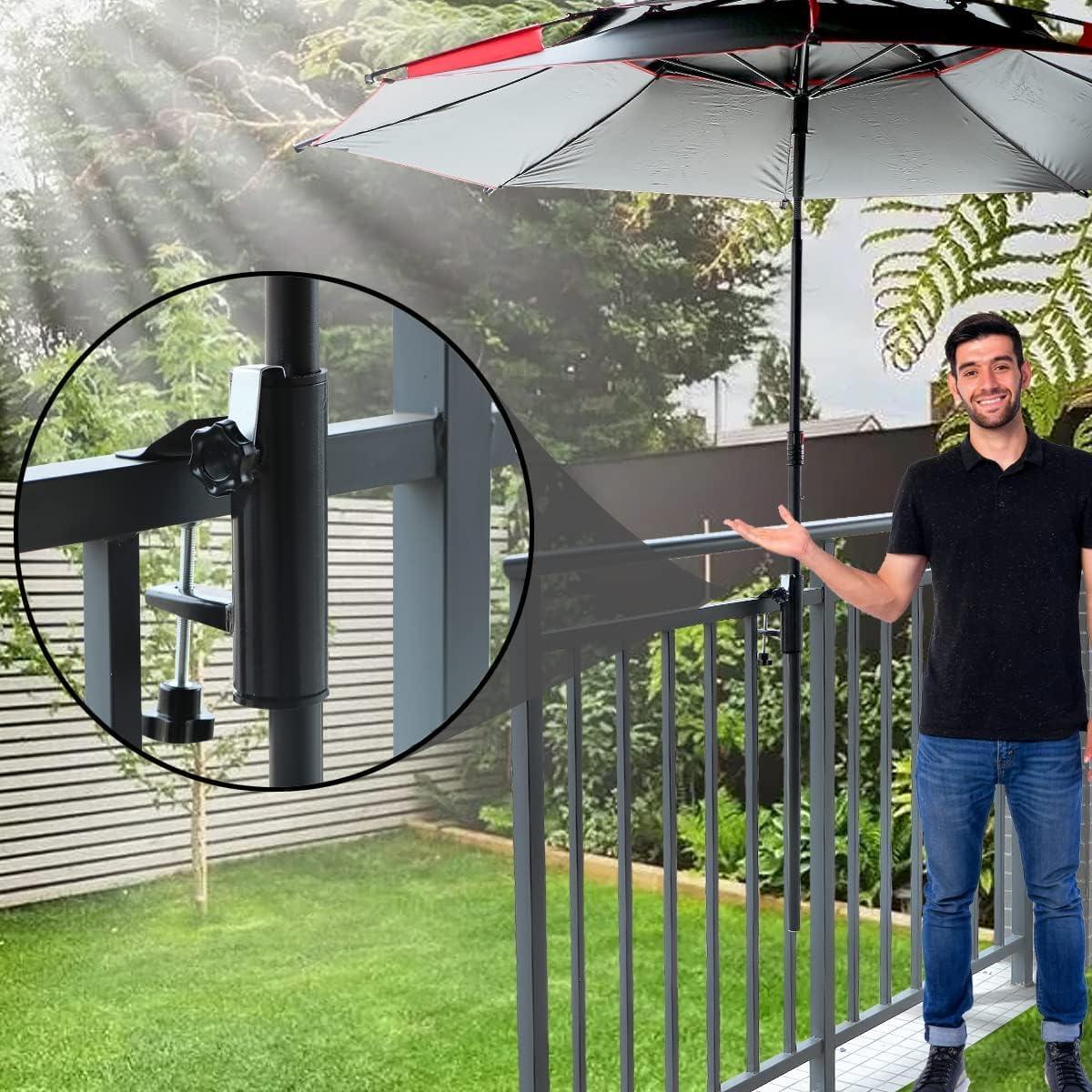 Soporte de Paraguas de Metal Portátil para Patio y Camping