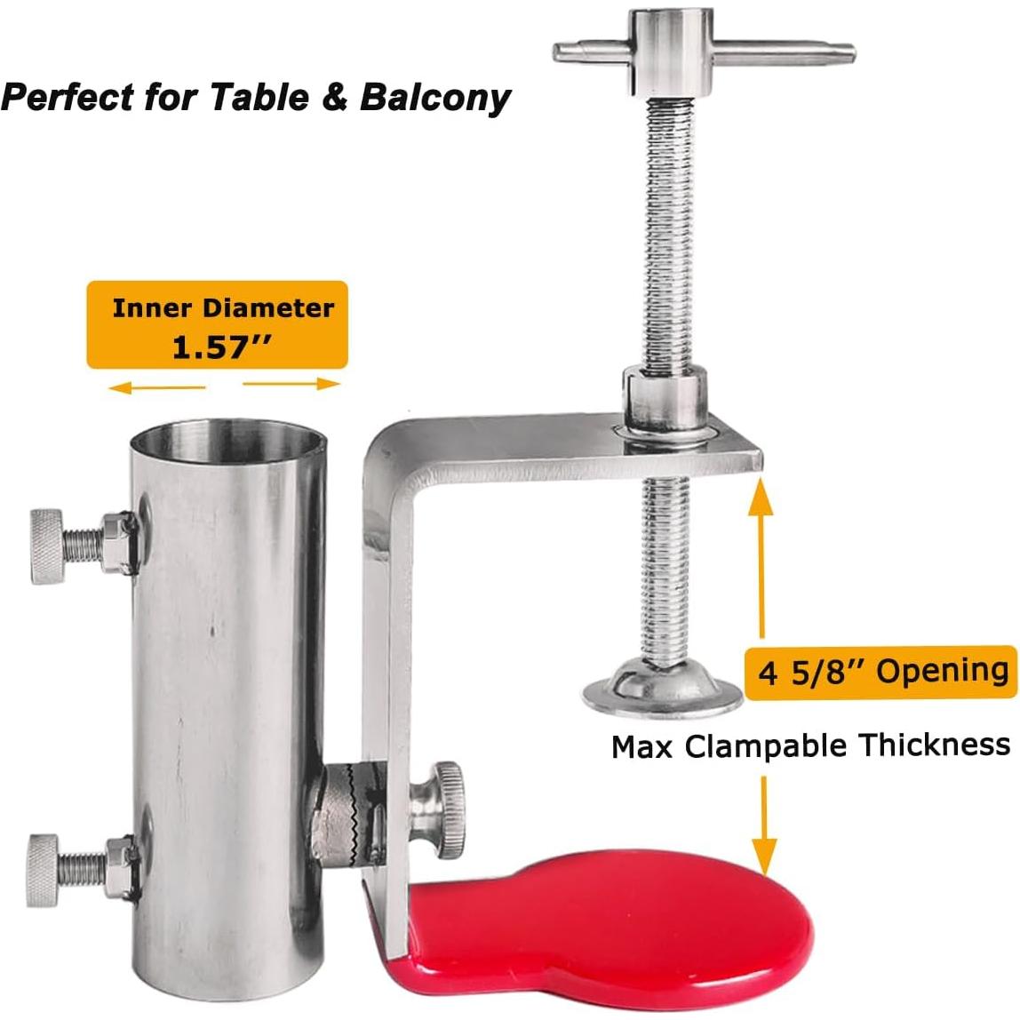 Abrazadera de Paraguas JINHAN de Acero Inoxidable Ajustable