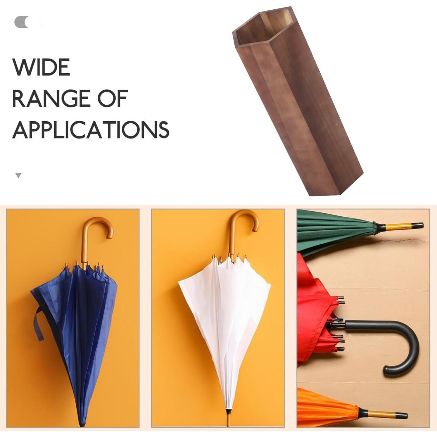 Soporte de Paraguas de Madera Alipis con Bandeja de Goteo