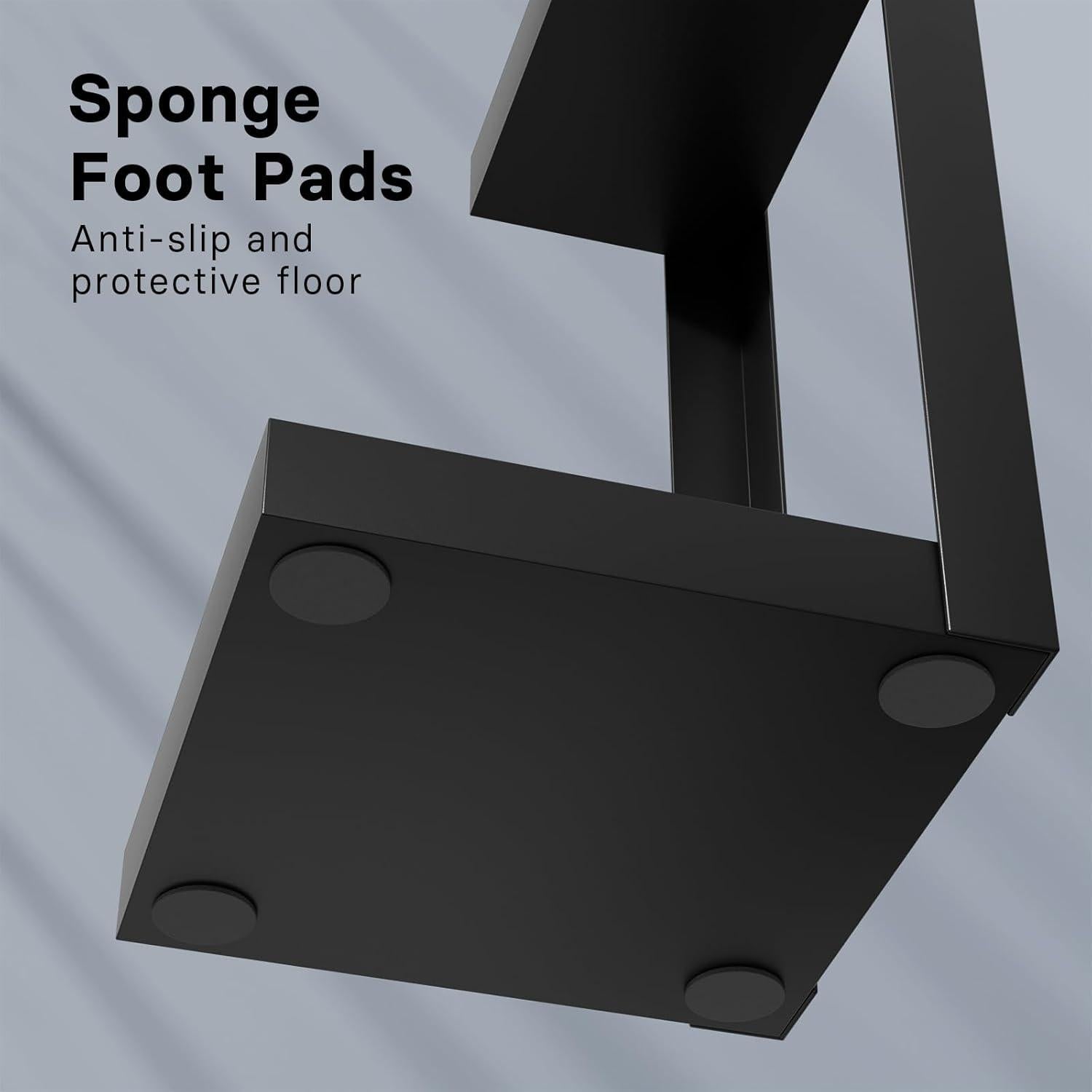 Soporte para Paraguas Kawaiita de Acero Negro con Estante y Ganchos