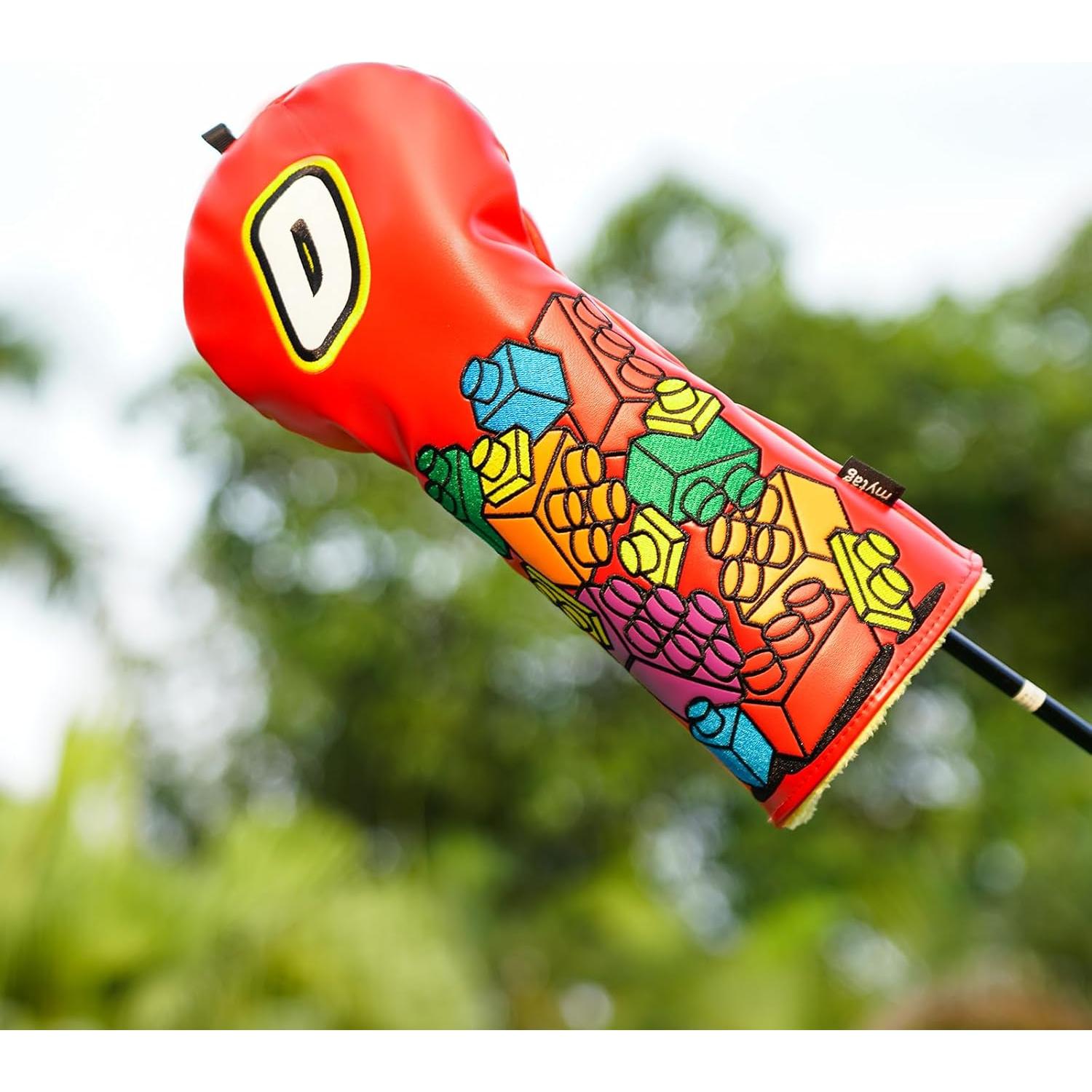 Cubierta de Cabeza de Driver de Golf Mytag Rojo 420-460CC