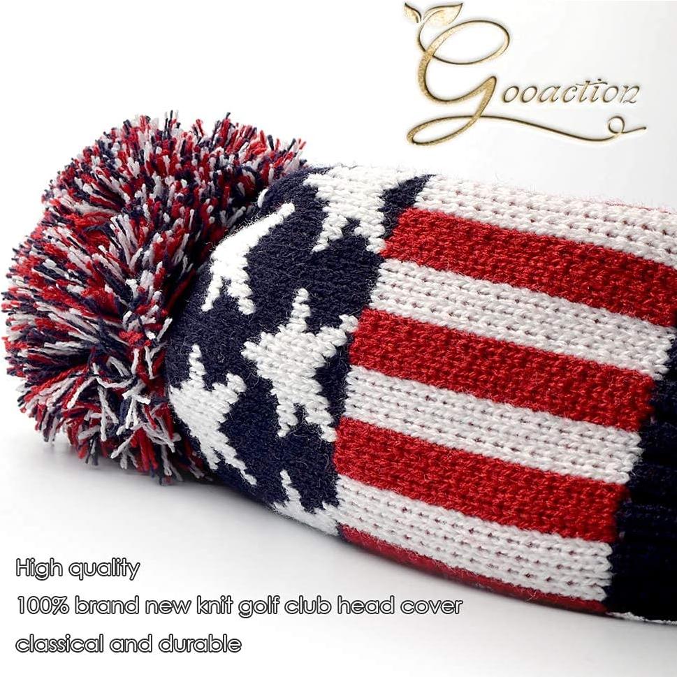 GOOACTION 3 Fundas de Cabeza de Golf Patrióticas Estilo Vintage