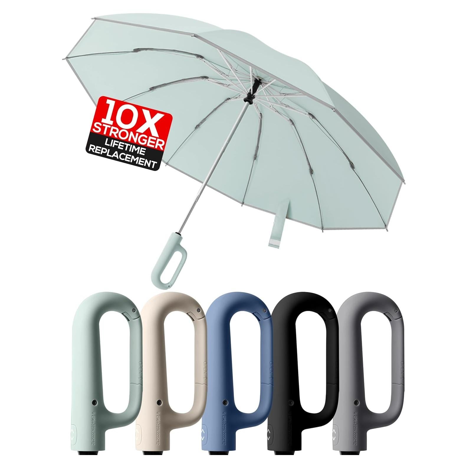 Paraguas Inverso Automático Bafayago Verde Plegable 40 km/h