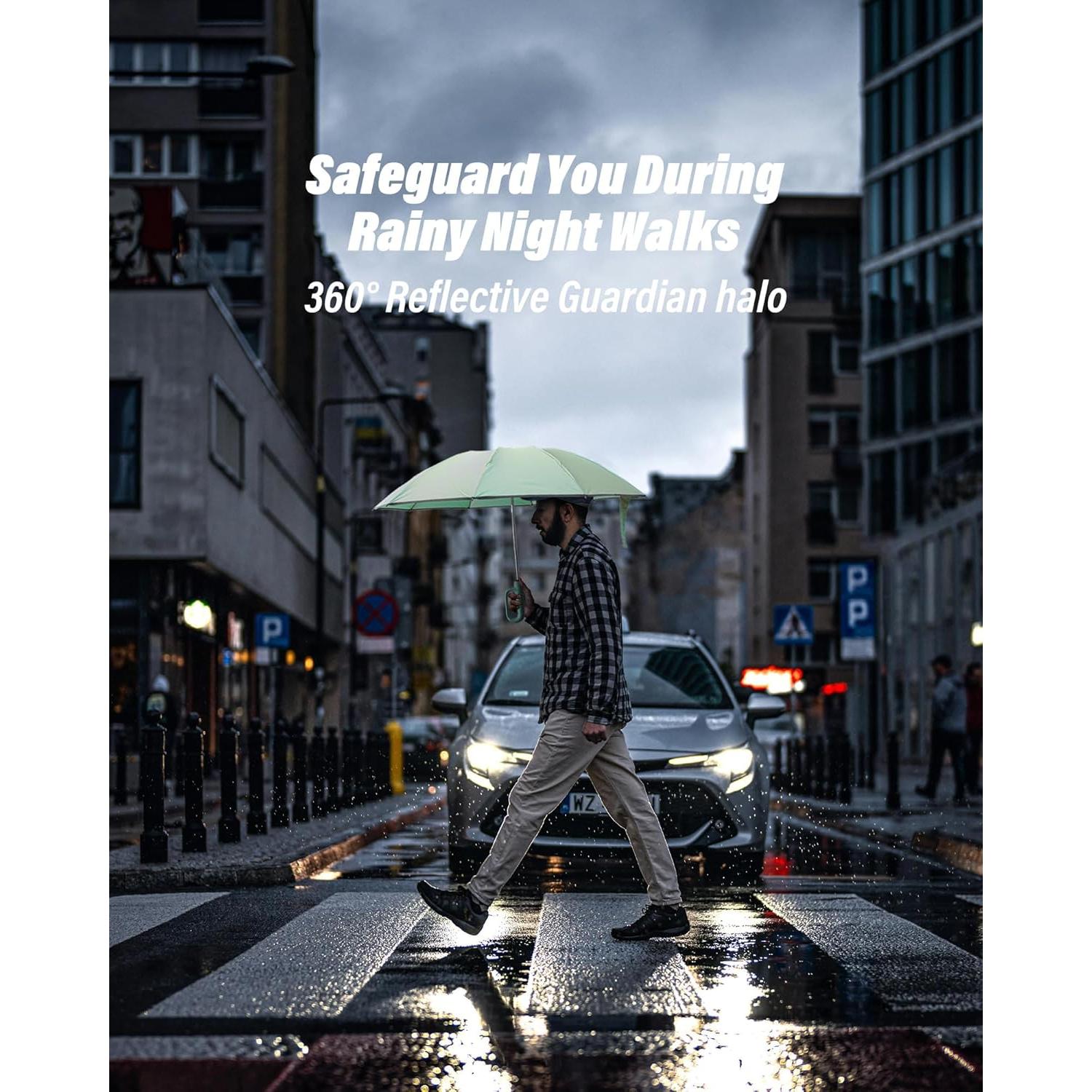 Paraguas Inverso Automático Bafayago Verde Plegable 40 km/h