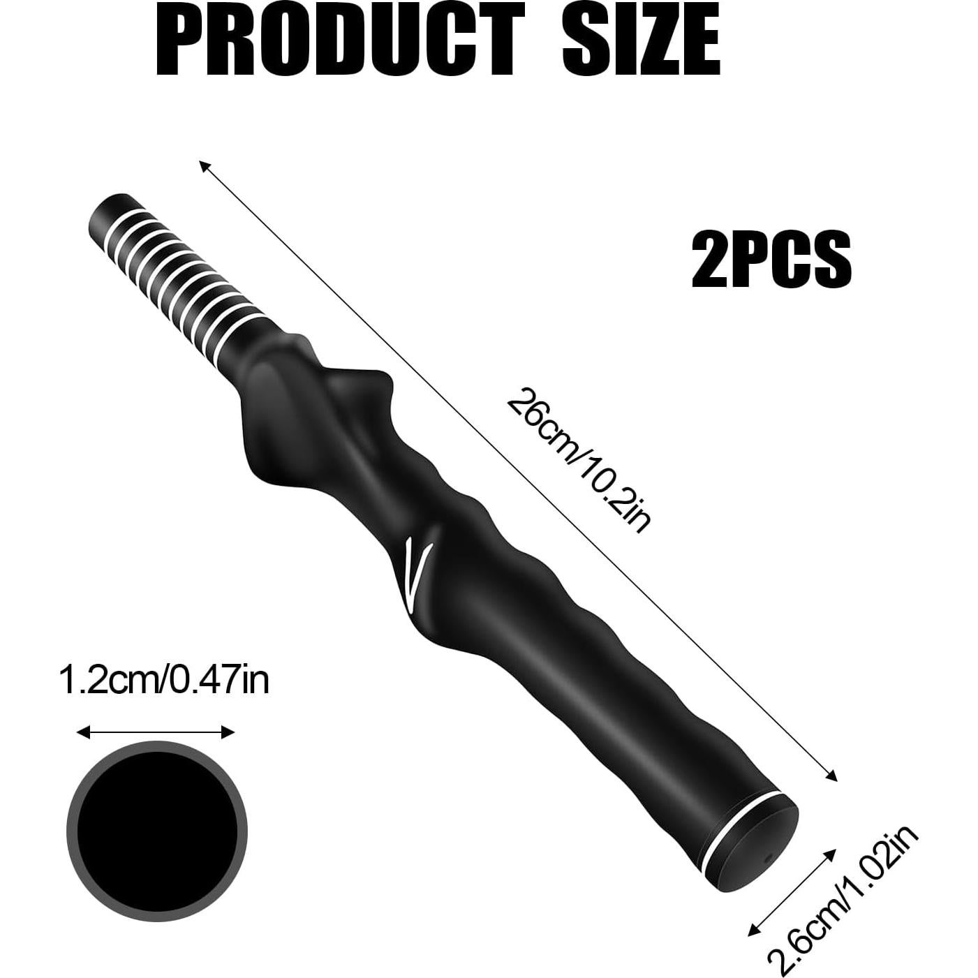 Entrenador de Agarre de Golf Panthra 2 Piezas Ergonómico Negro