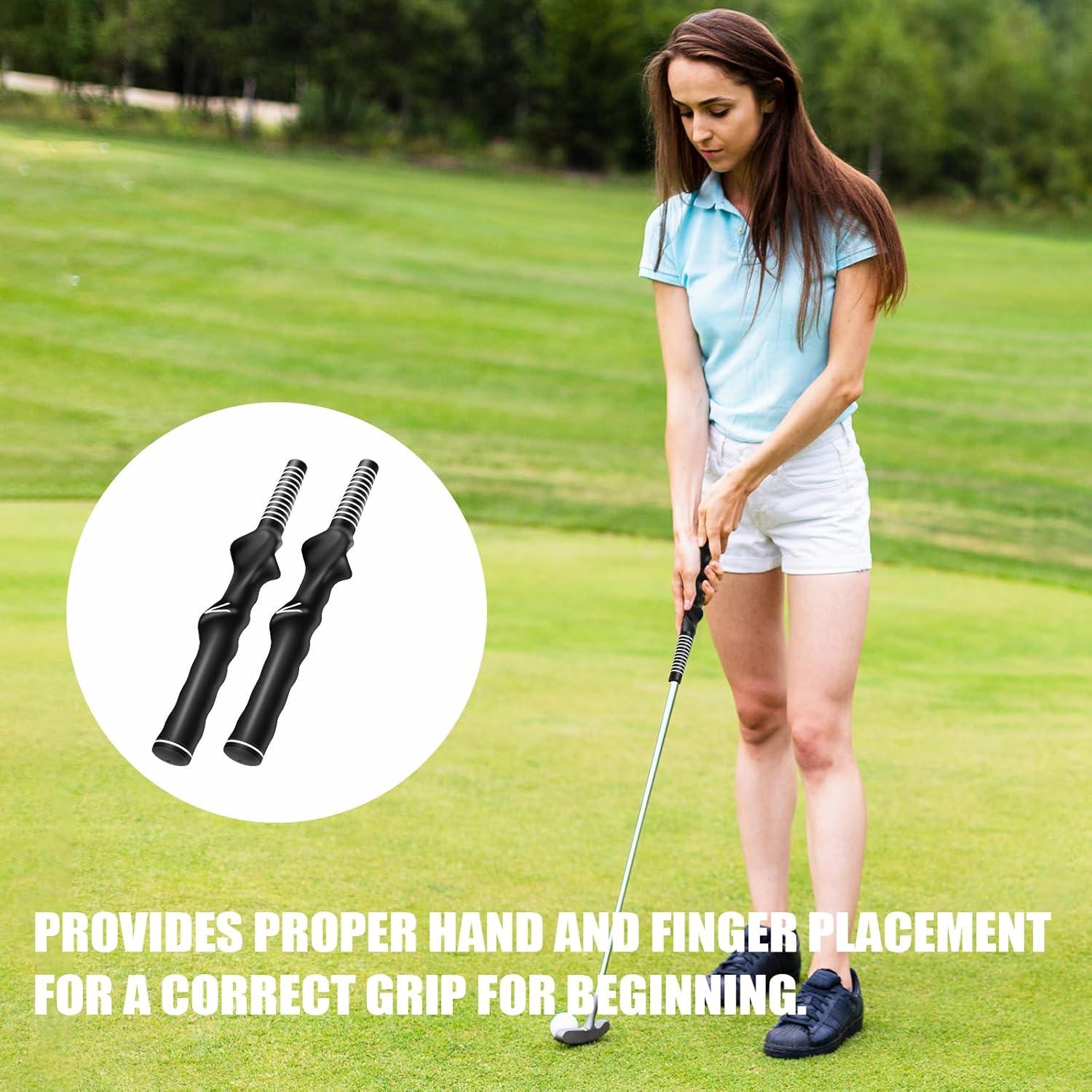 Entrenador de Agarre de Golf Panthra 2 Piezas Ergonómico Negro