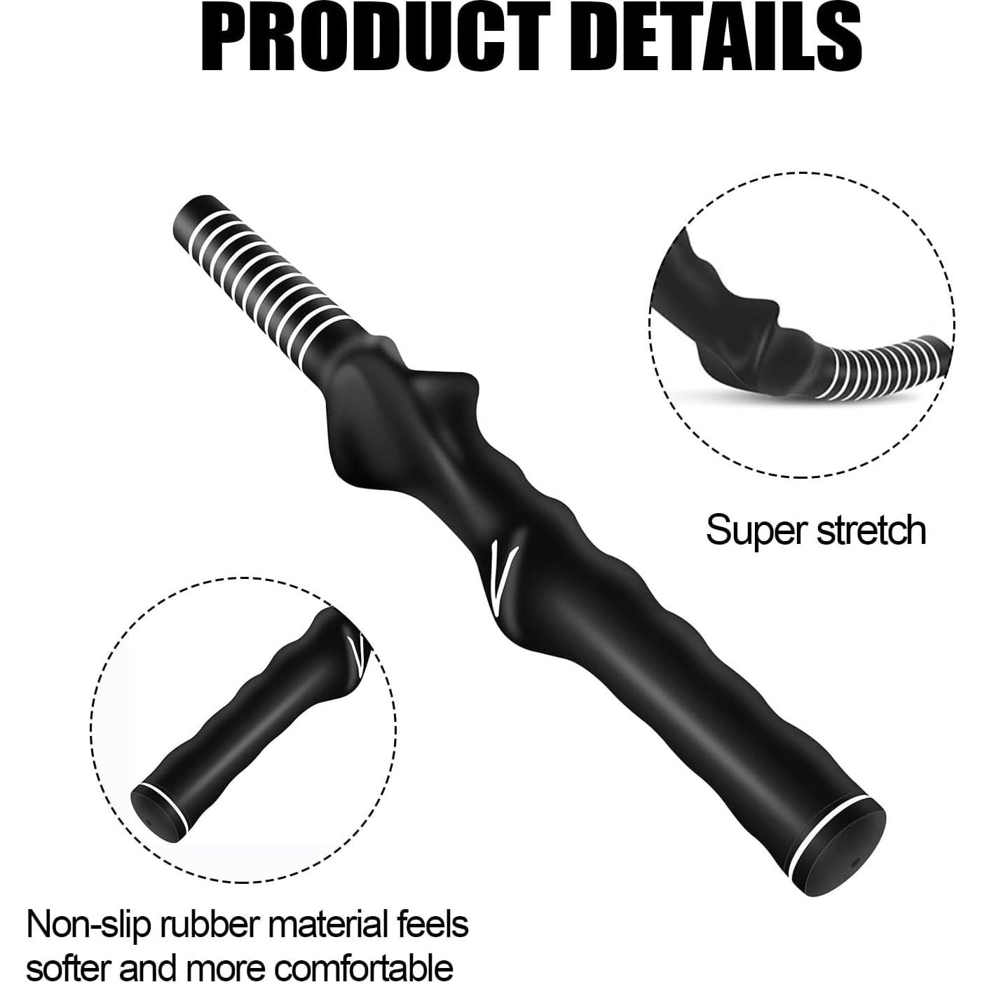 Entrenador de Agarre de Golf Panthra 2 Piezas Ergonómico Negro