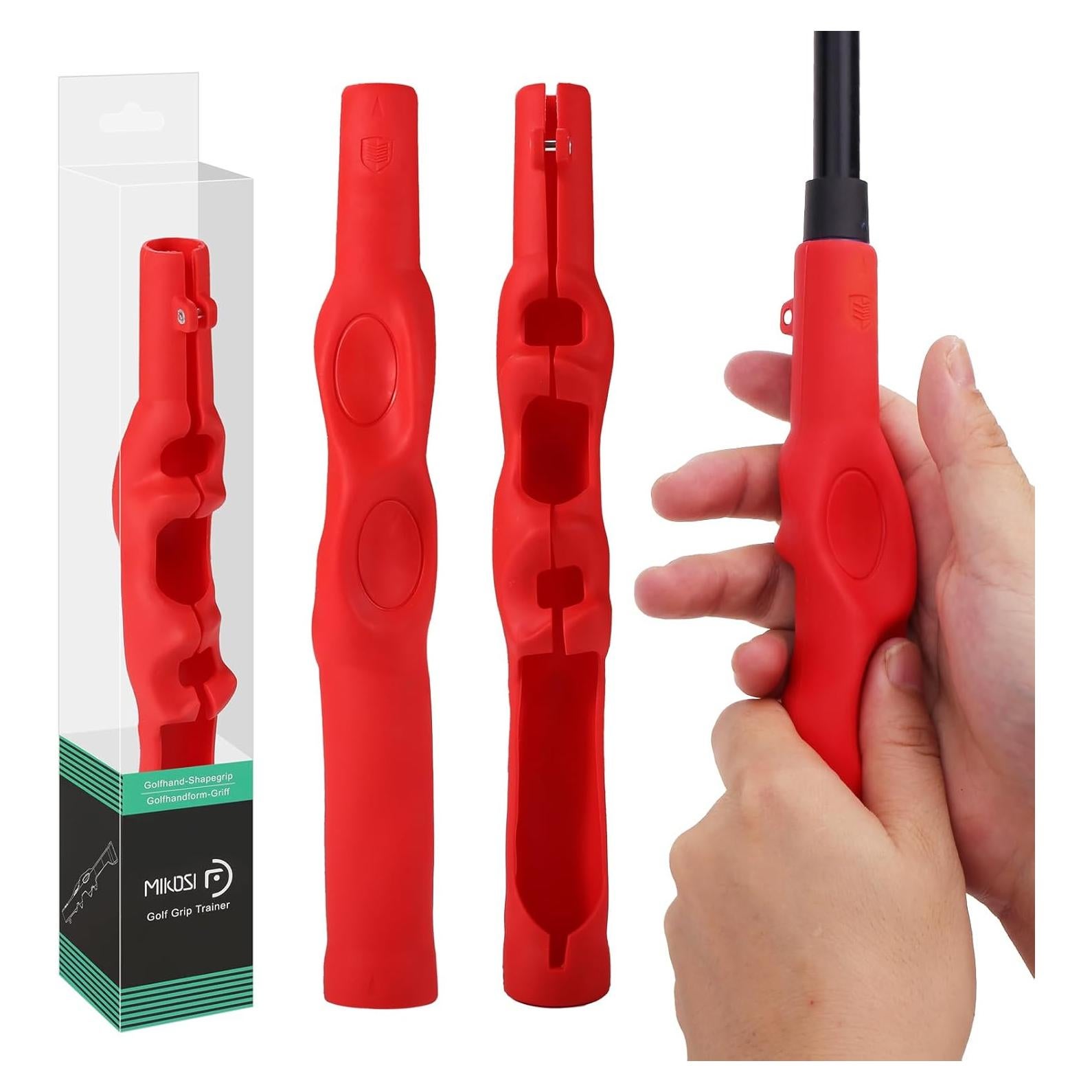 Entrenador de Agarre de Golf MIKOSI GRIP-2 Rojo - Mejora Swing