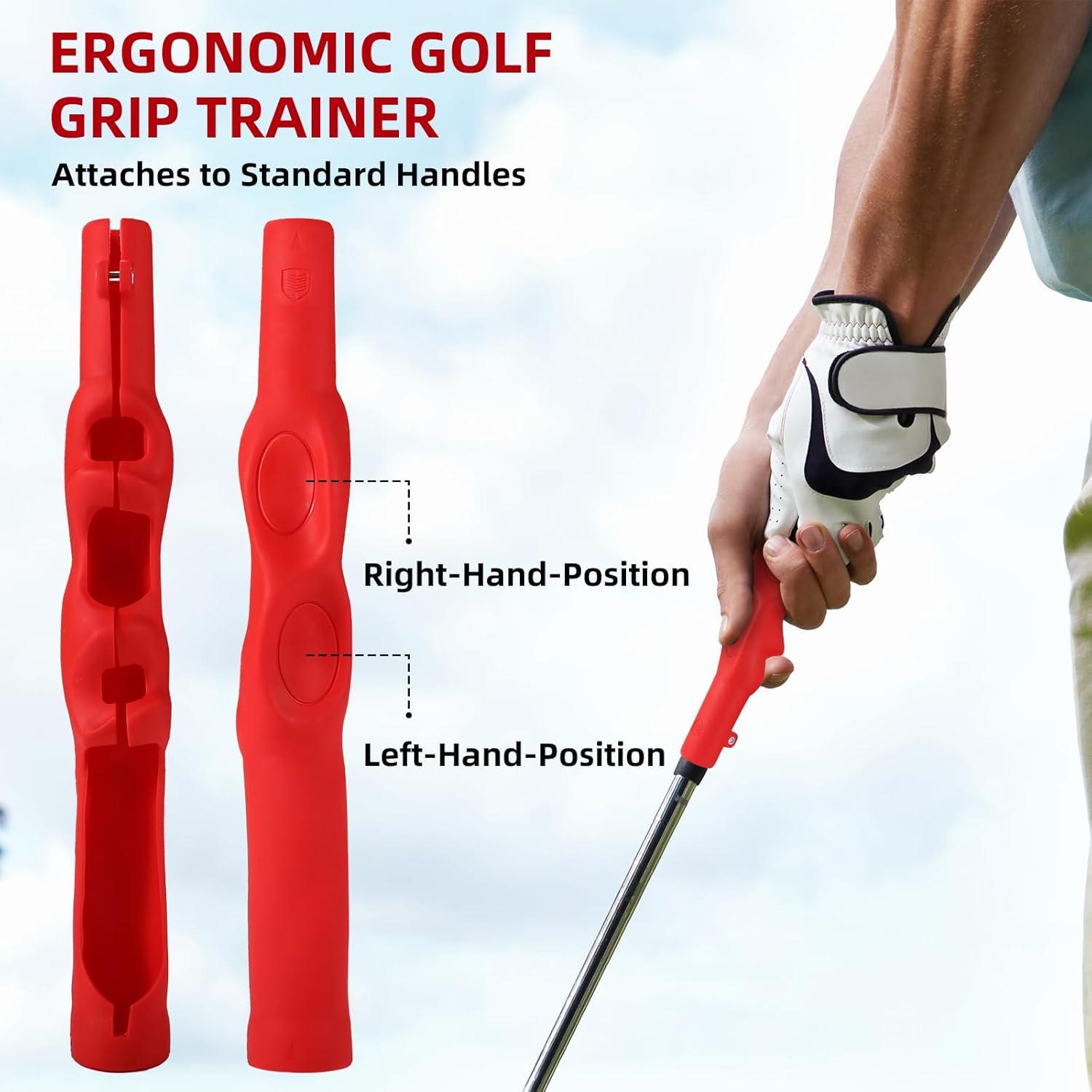 Entrenador de Agarre de Golf MIKOSI GRIP-2 Rojo - Mejora Swing