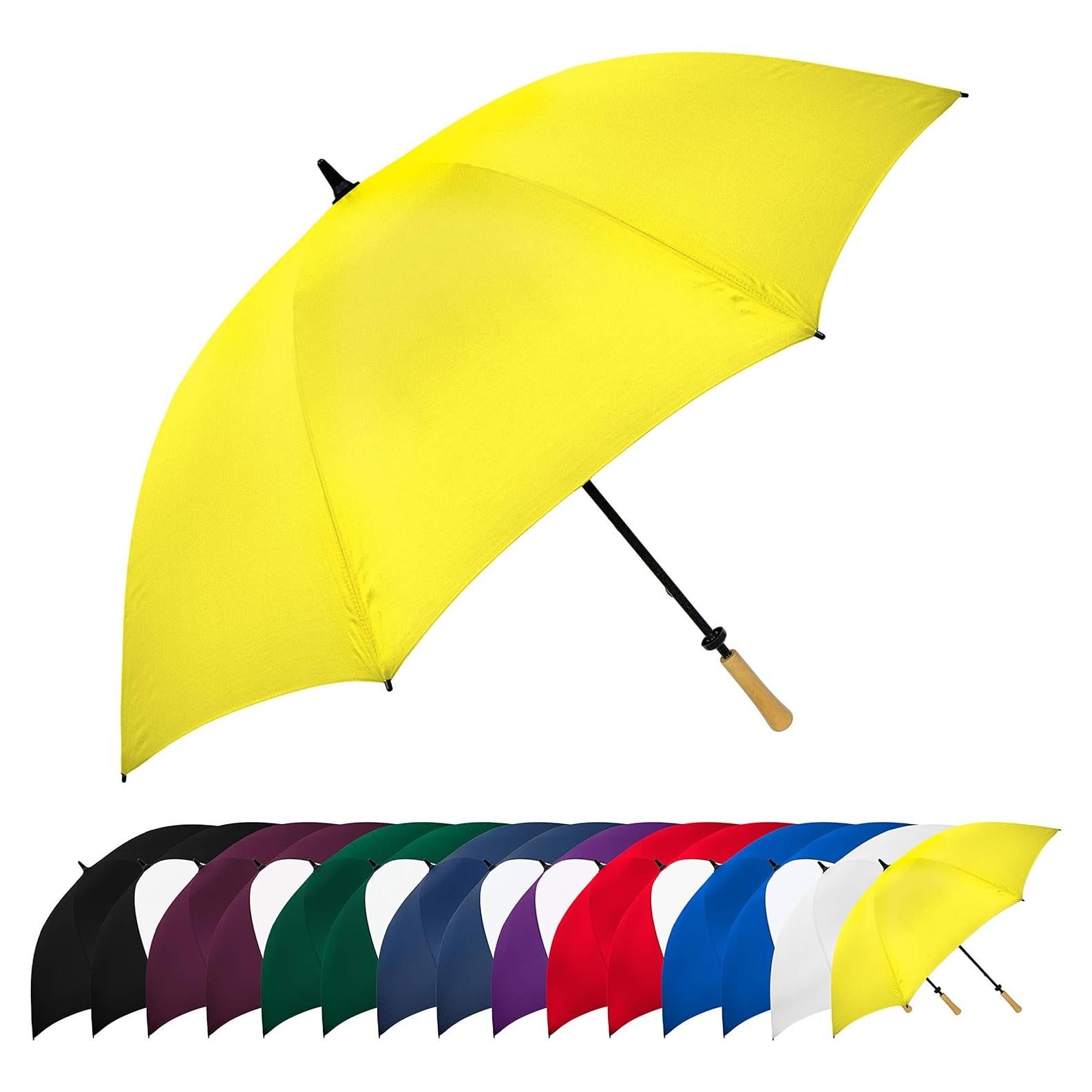 Paraguas de Golf Grande 157 cm El Agujero en Uno Amarillo