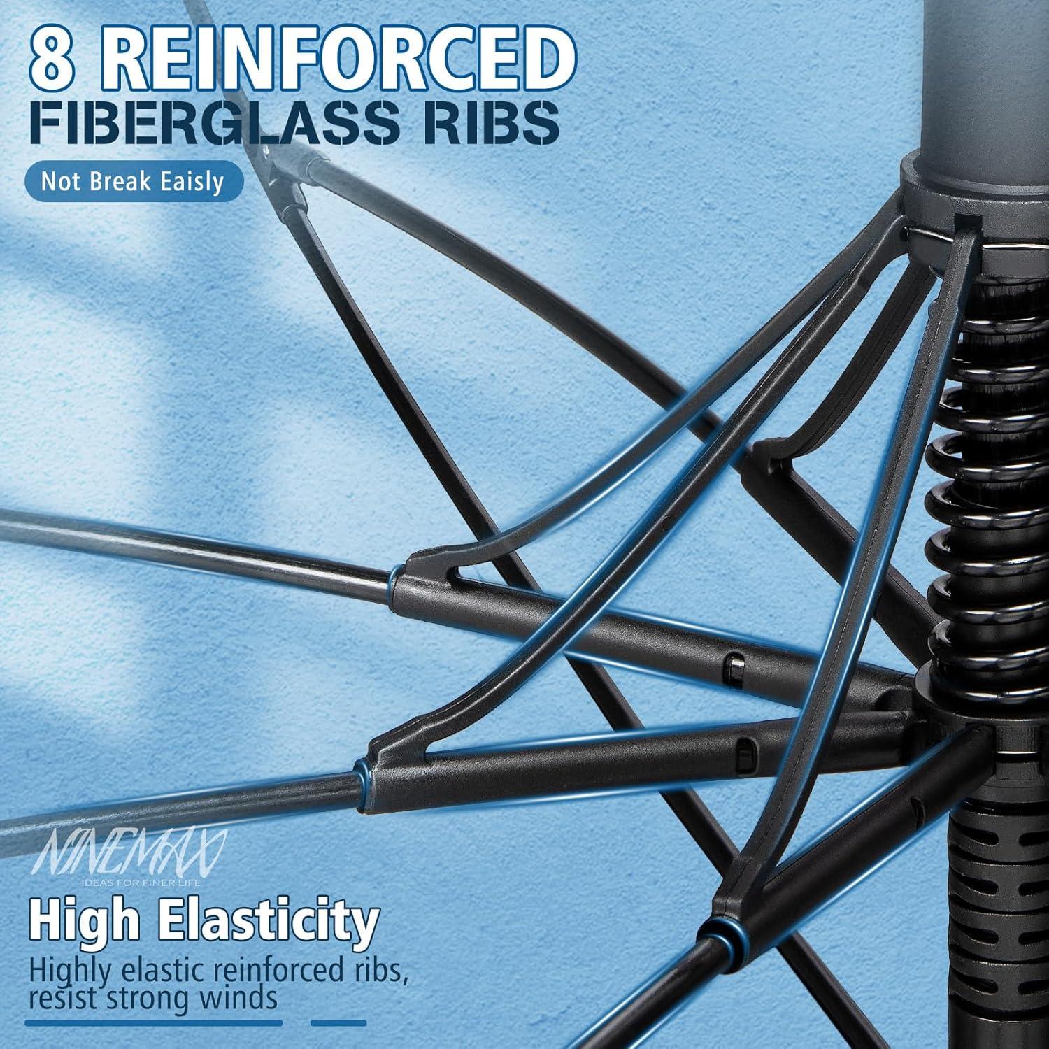 Paraguas de Golf NINEMAX 68" UV UPF 50+ Automático Doble Techo