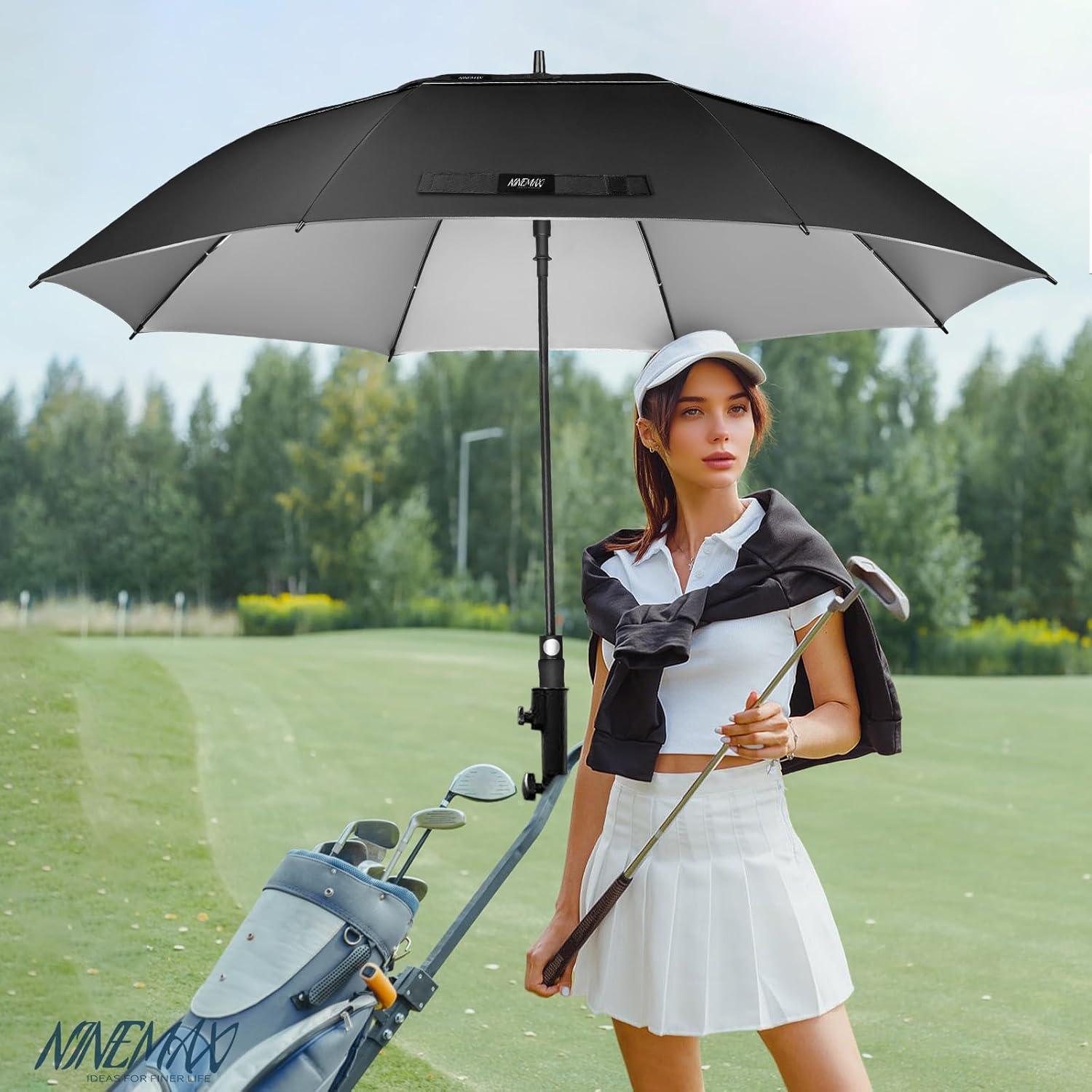 Paraguas de Golf NINEMAX 68" UV UPF 50+ Automático Doble Techo