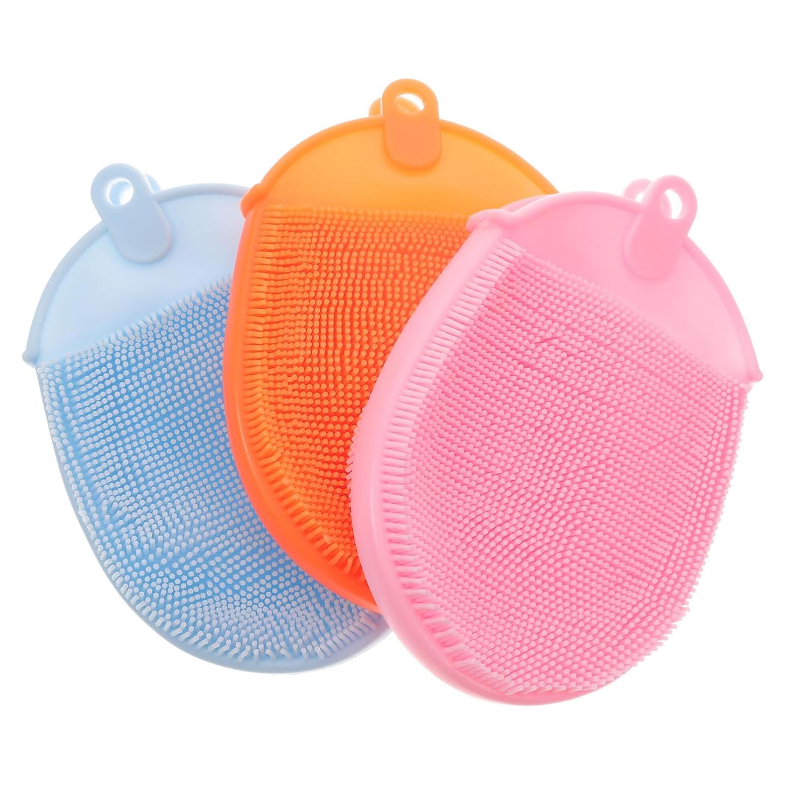 Cepillo de Baño de Silicona FRCOLOR 3 Piezas Exfoliante