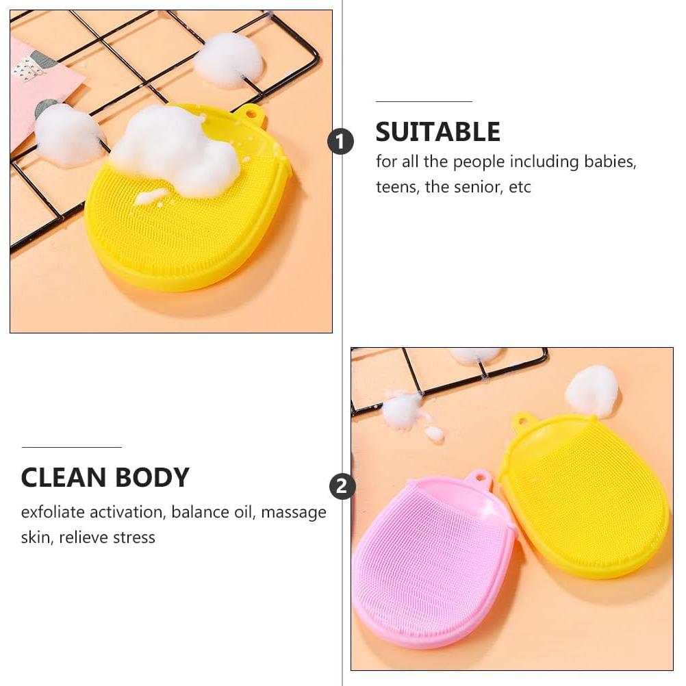Cepillo de Baño de Silicona FRCOLOR 3 Piezas Exfoliante