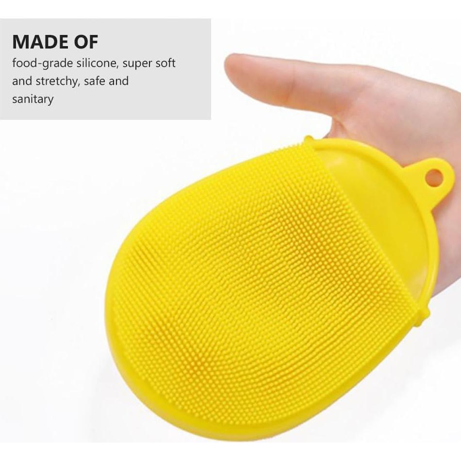 Cepillo de Baño de Silicona FRCOLOR 3 Piezas Exfoliante