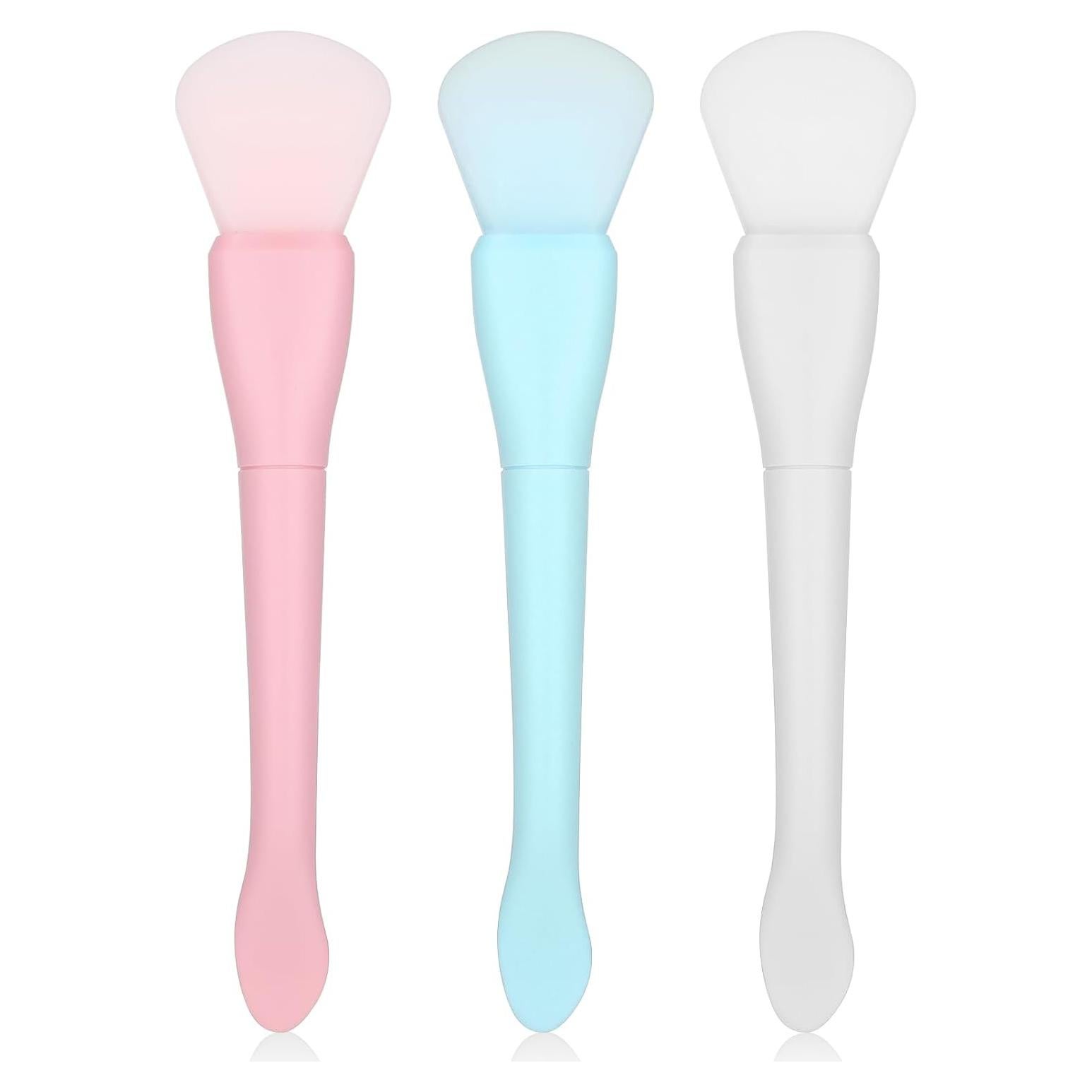 Ouligay Pinceles de Silicona para Mascarilla Facial 3PCS