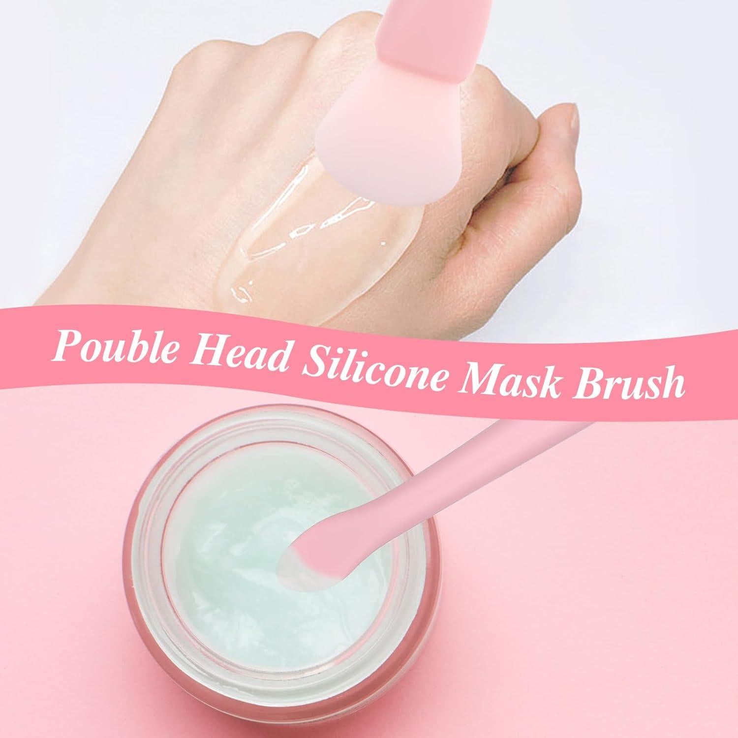 Ouligay Pinceles de Silicona para Mascarilla Facial 3PCS