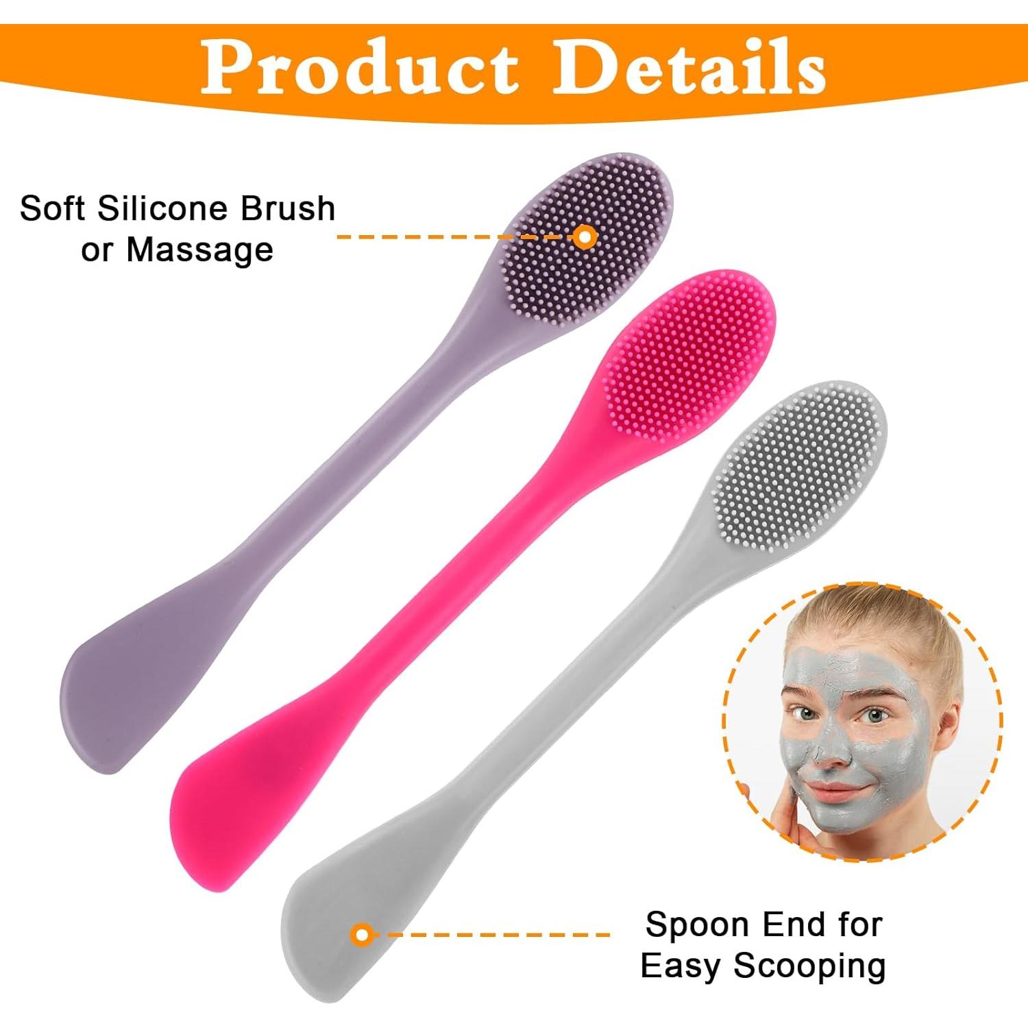 Brochas de Silicona para Mascarilla Facial TIESOME 3 Pcs