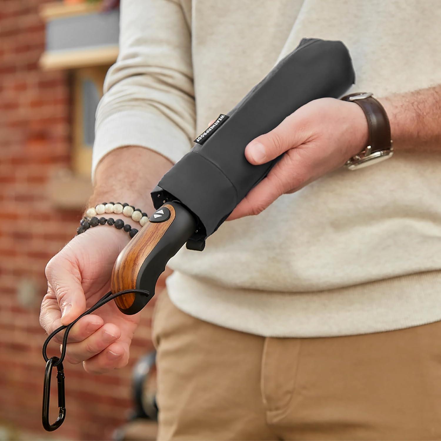 Paraguas Deluxe Automático 137 cm Weatherproof Negro