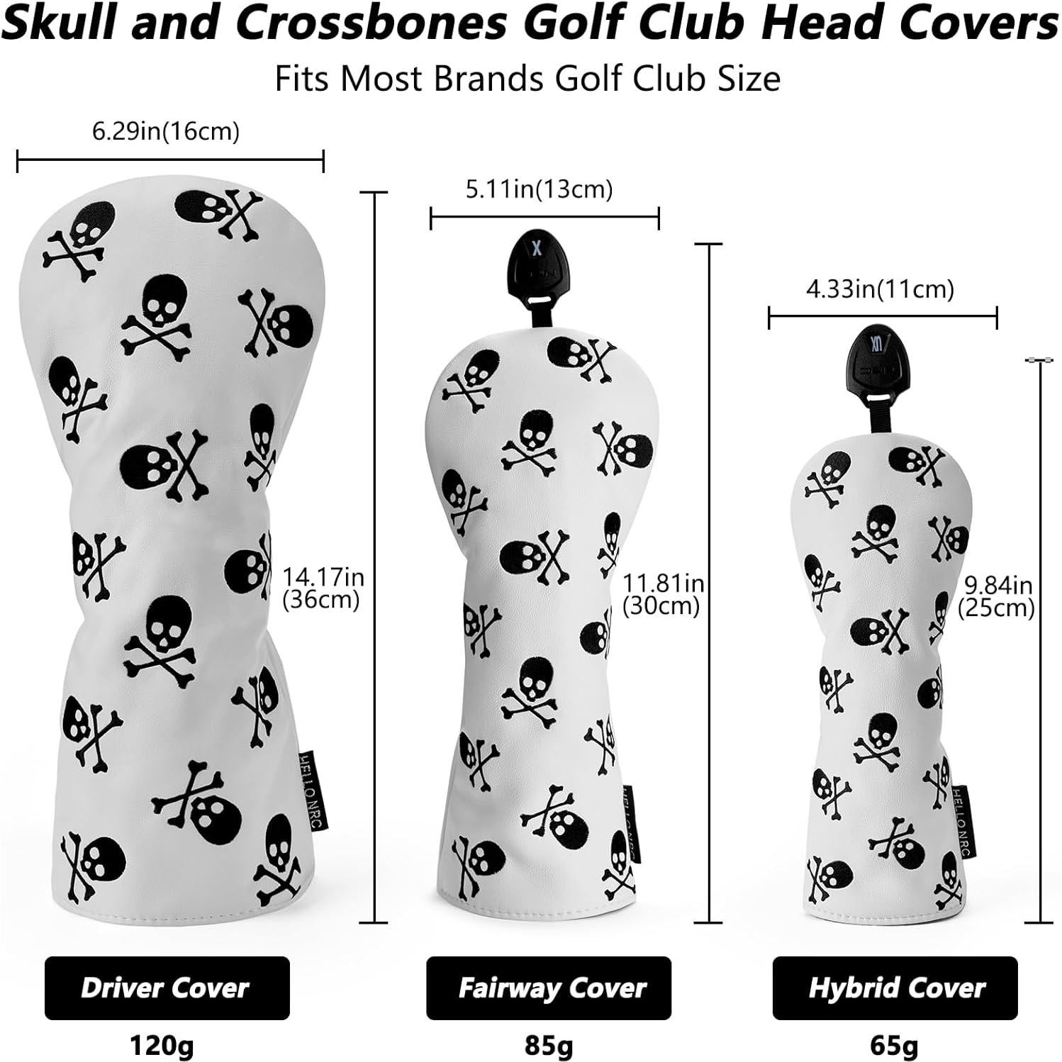 Cubierta de Cabeza de Golf Gbourly GB-GF078 Híbrida Calavera