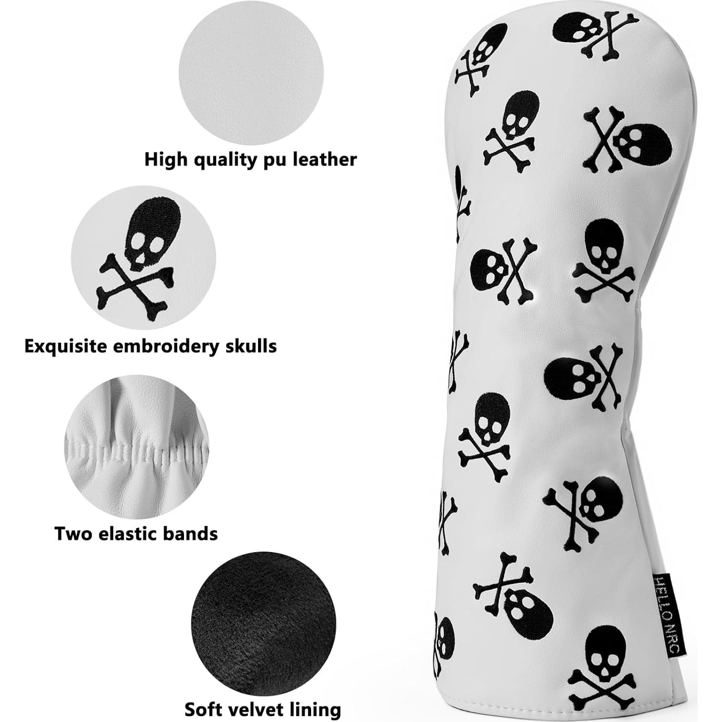 Cubierta de Cabeza de Golf Gbourly GB-GF078 Híbrida Calavera