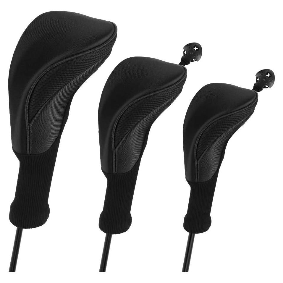 Cubiertas de Cabeza de Palos de Golf Number-one, Juego 3 Piezas