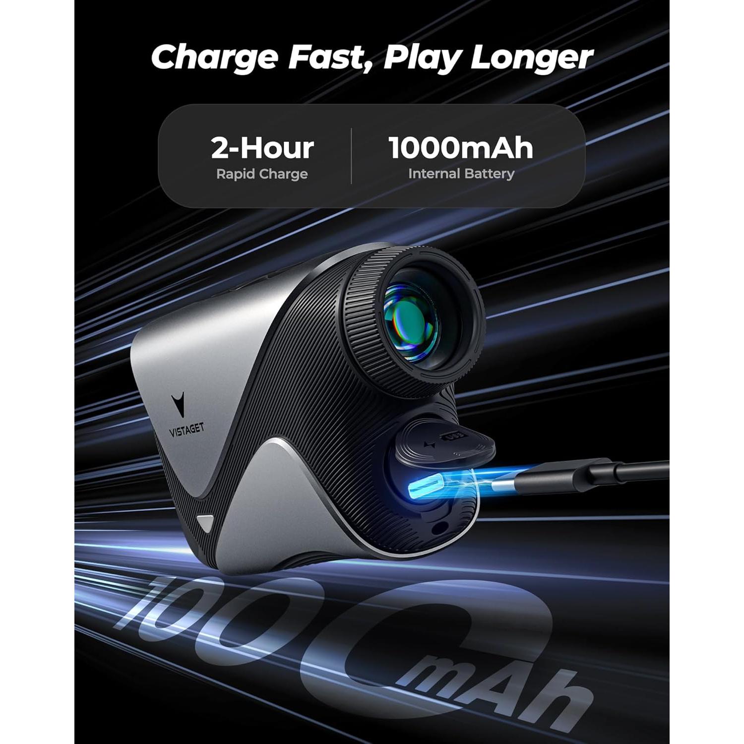 Medidor de Golf Golvia Pro VISTAGET 1200 Yardas OLED 7X